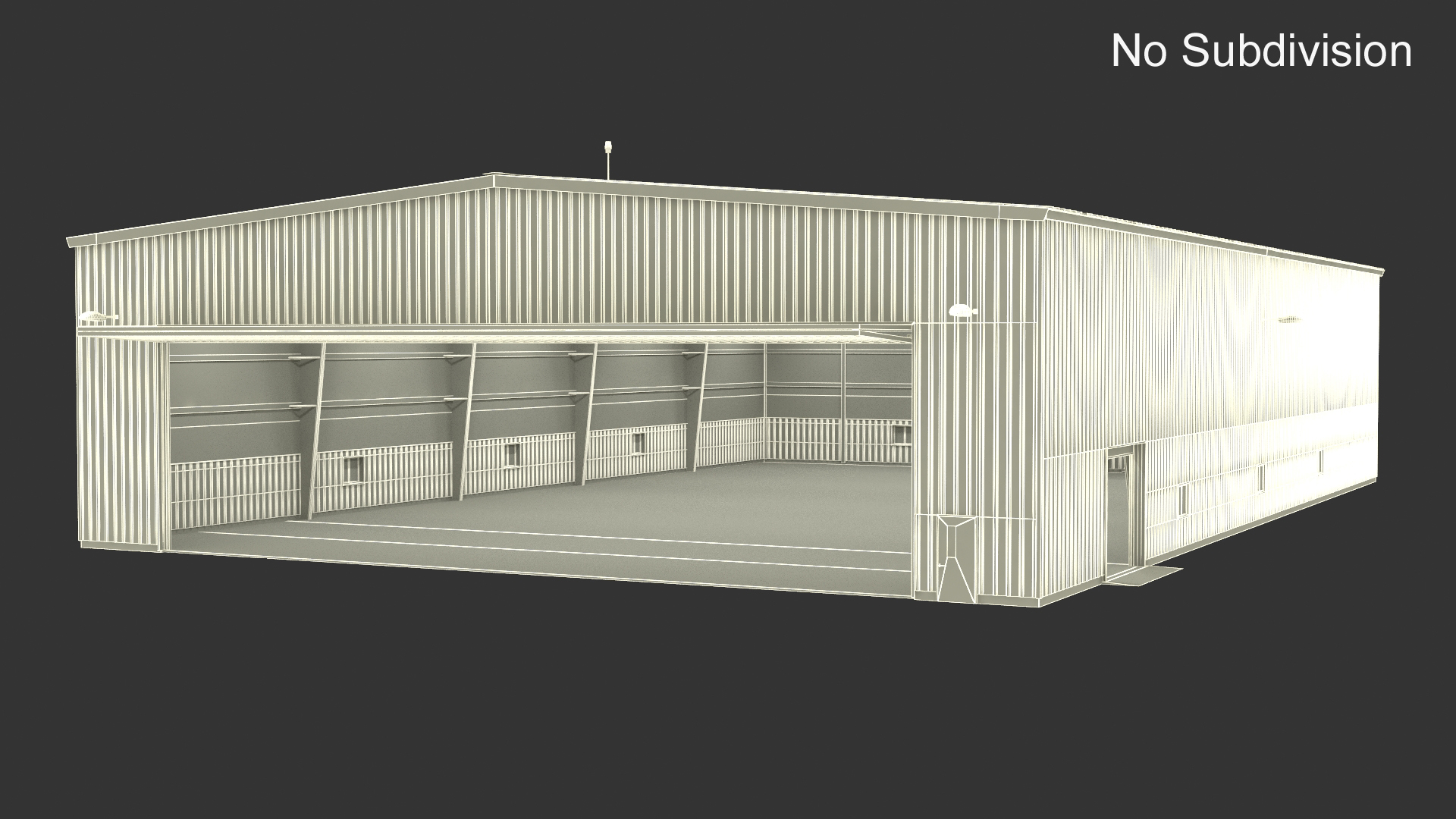 Aircraft Hangar Rigged 3D