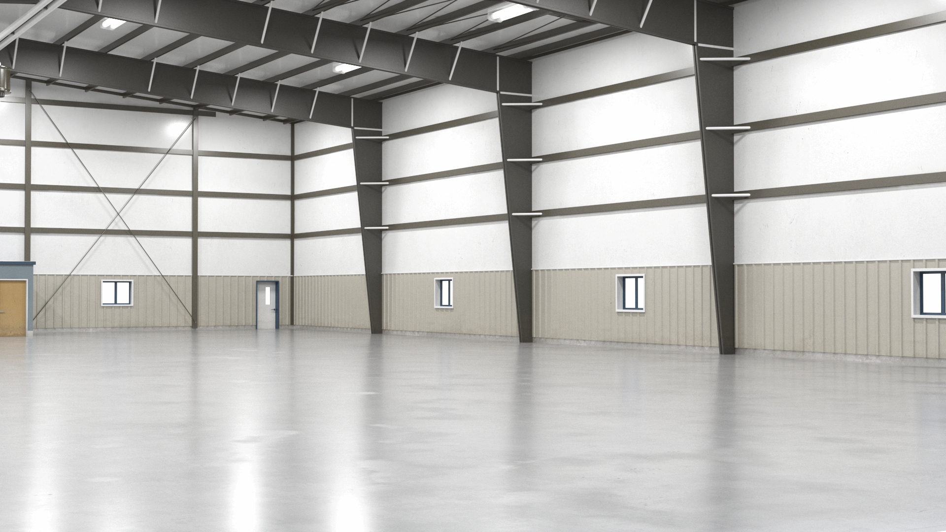 Aircraft Hangar Rigged 3D