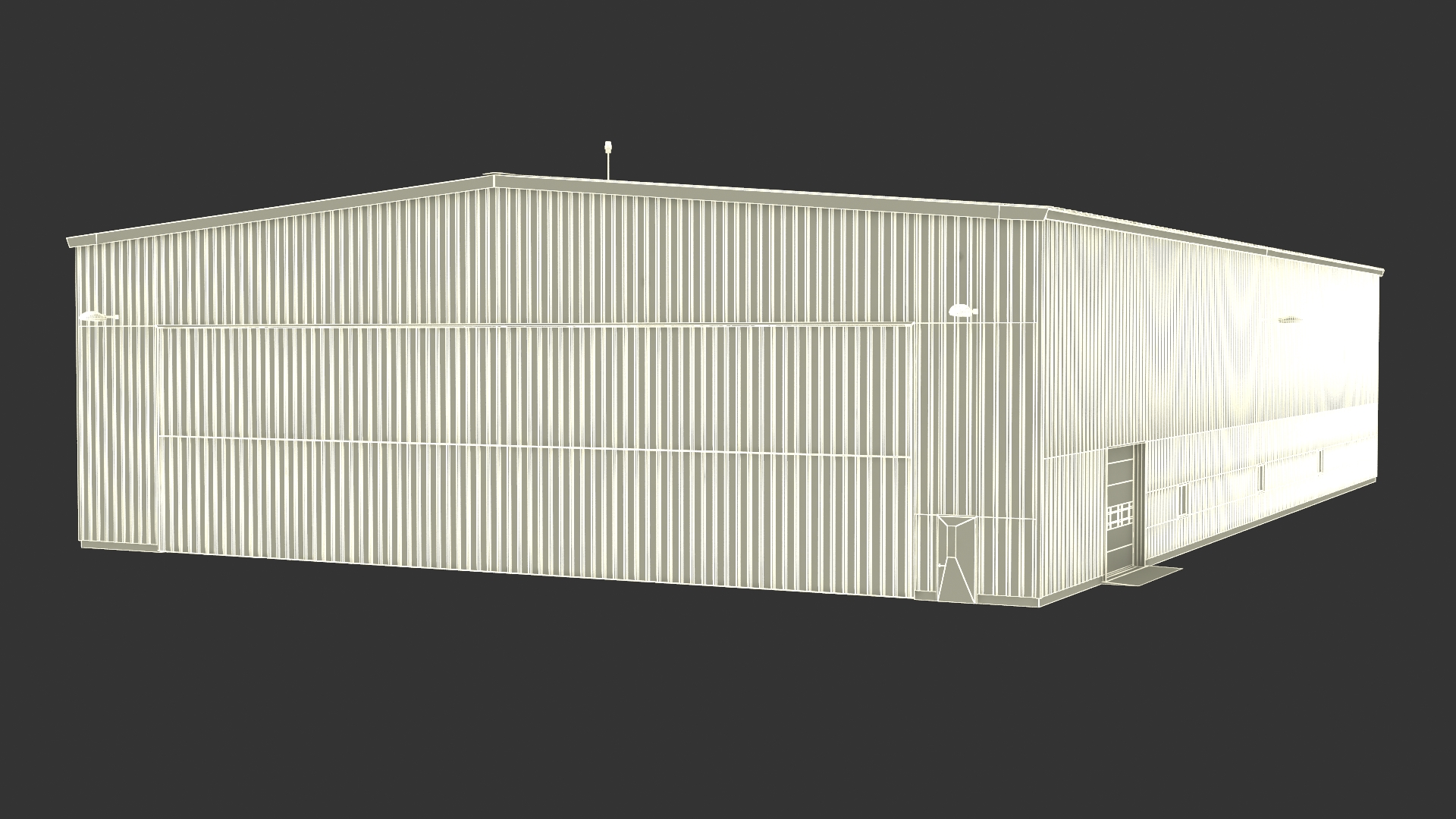 Aircraft Hangar Rigged 3D