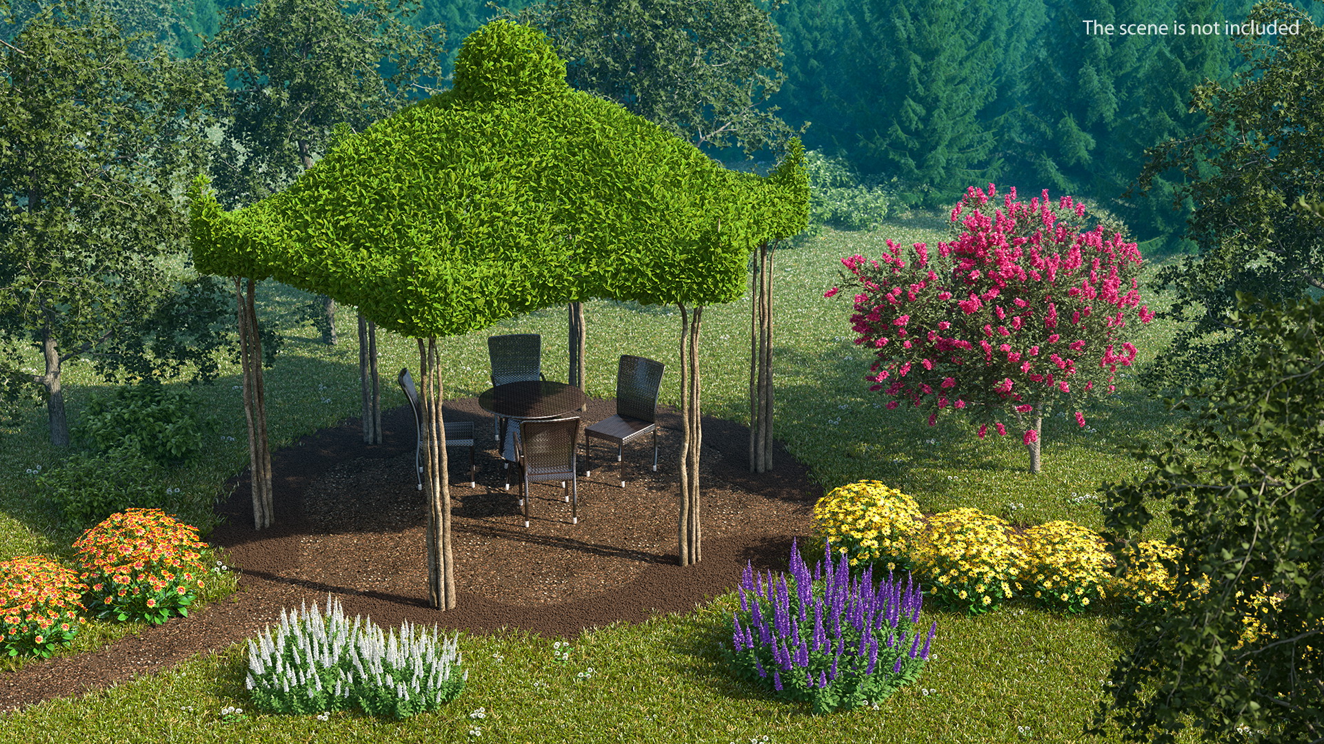 3D Garden Twig Gazebo model