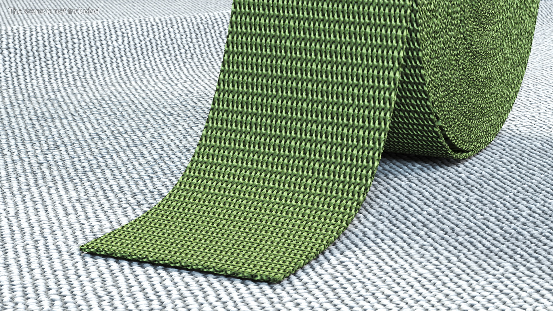 Webbing Belt Strap Roll Green 3D model