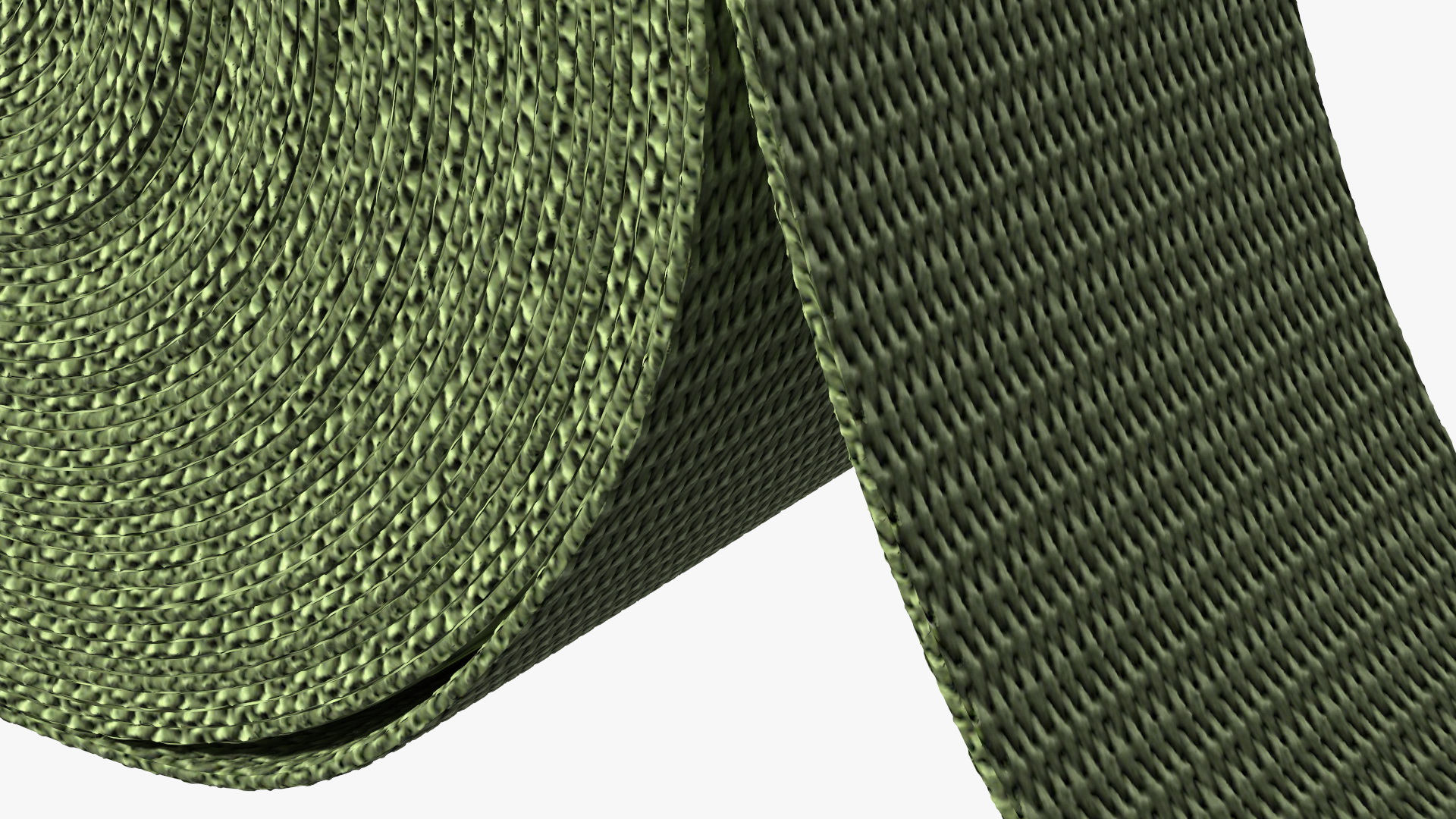 Webbing Belt Strap Roll Green 3D model