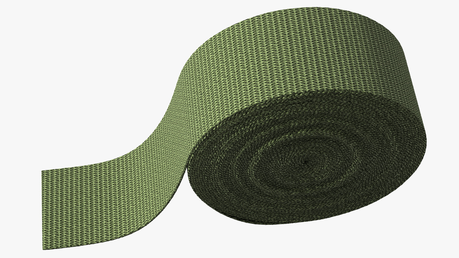 Webbing Belt Strap Roll Green 3D model