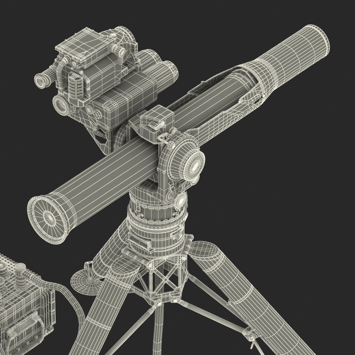 BGM 71 TOW Missile System Tripod 3D