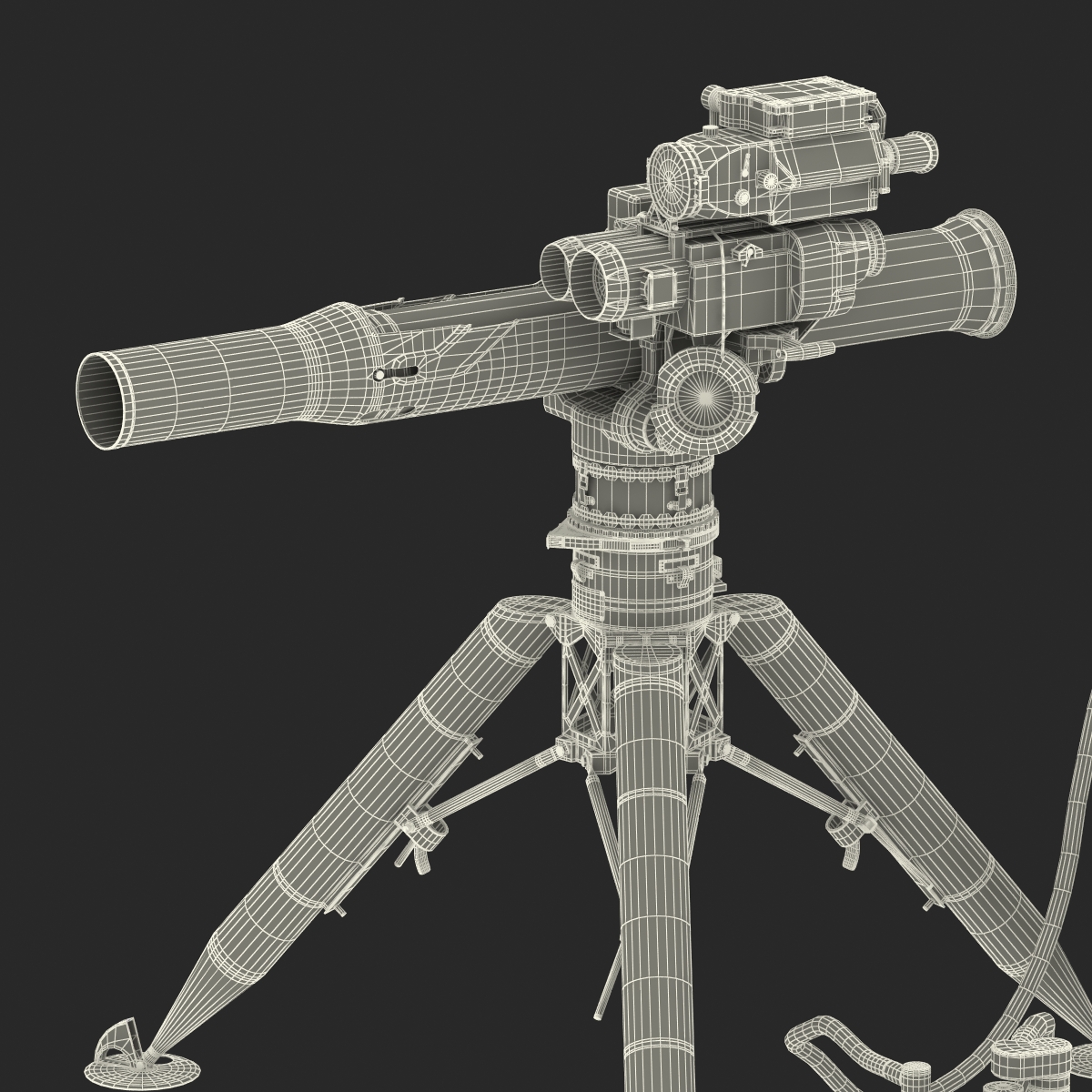 BGM 71 TOW Missile System Tripod 3D