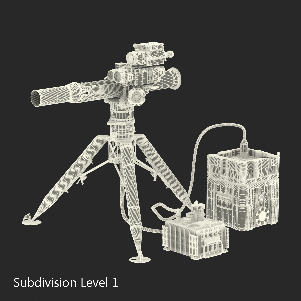 BGM 71 TOW Missile System Tripod 3D