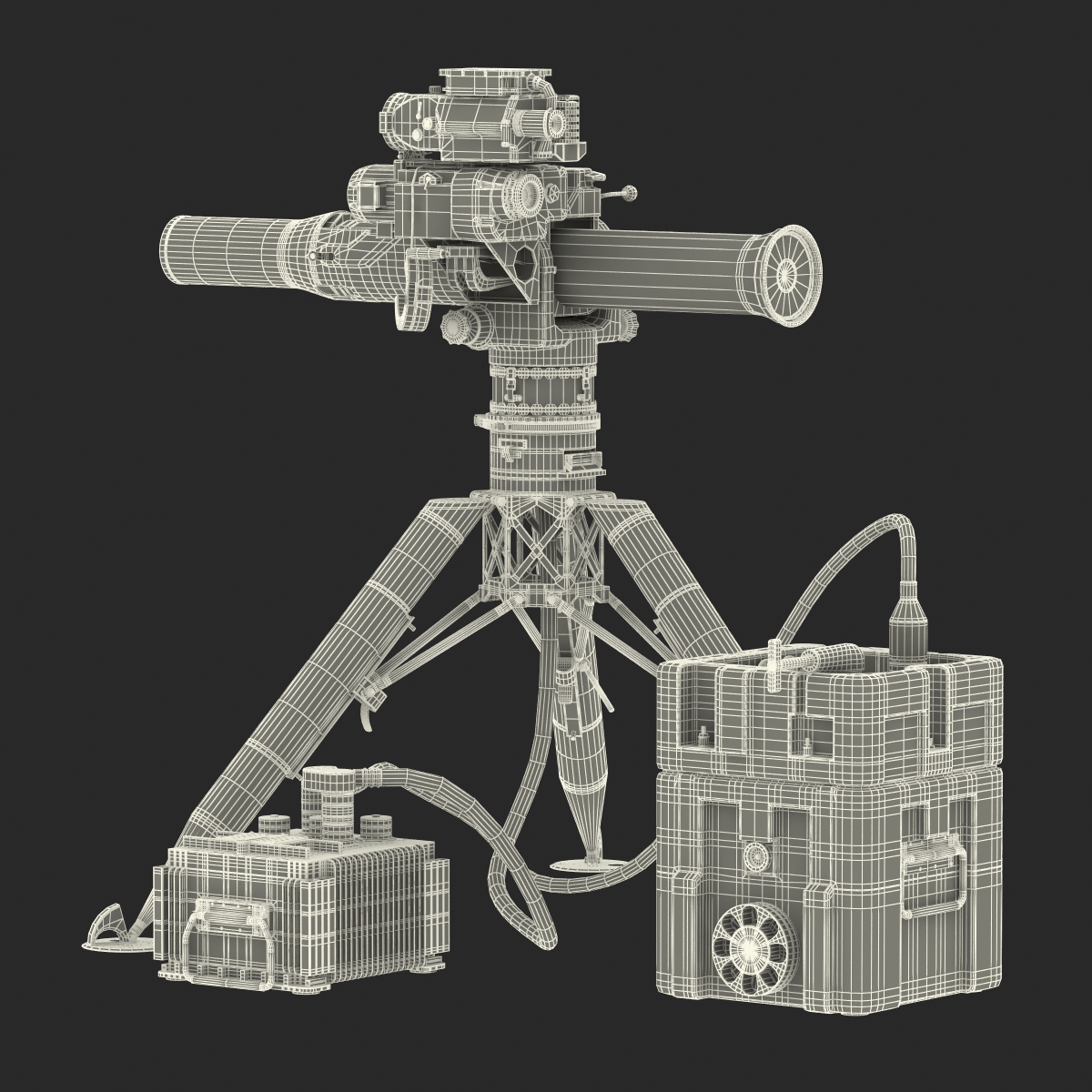 BGM 71 TOW Missile System Tripod 3D