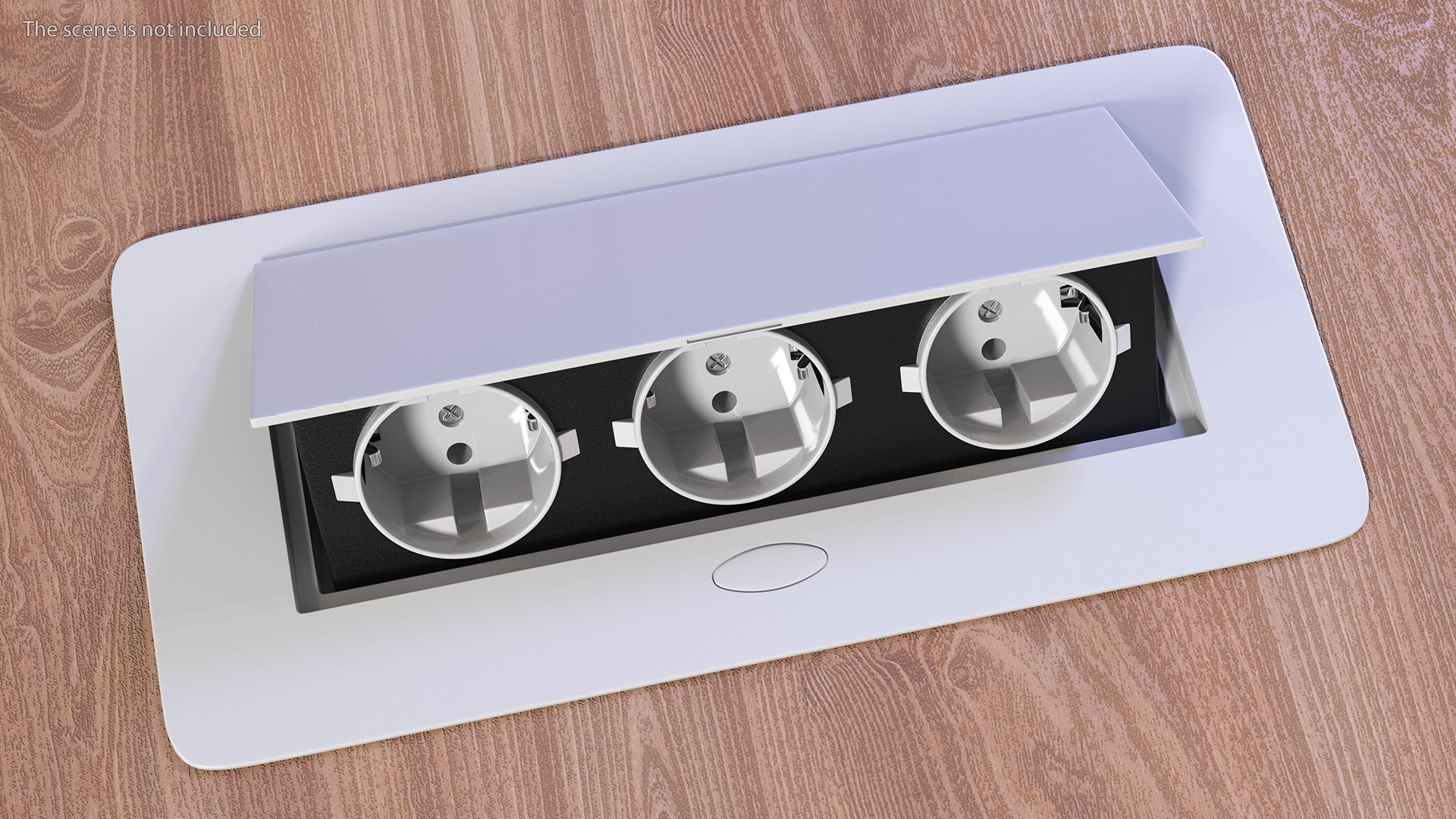 3D White Triple Hidden Socket