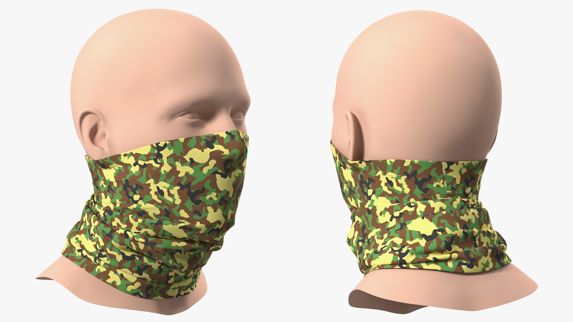 3D Breathable Half Face Neck Gaiter Camouflage model