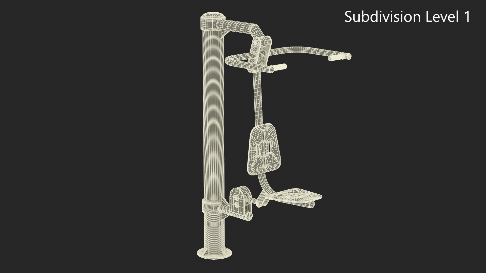 3D Pull Chair Outdoor Trainer Yellow model