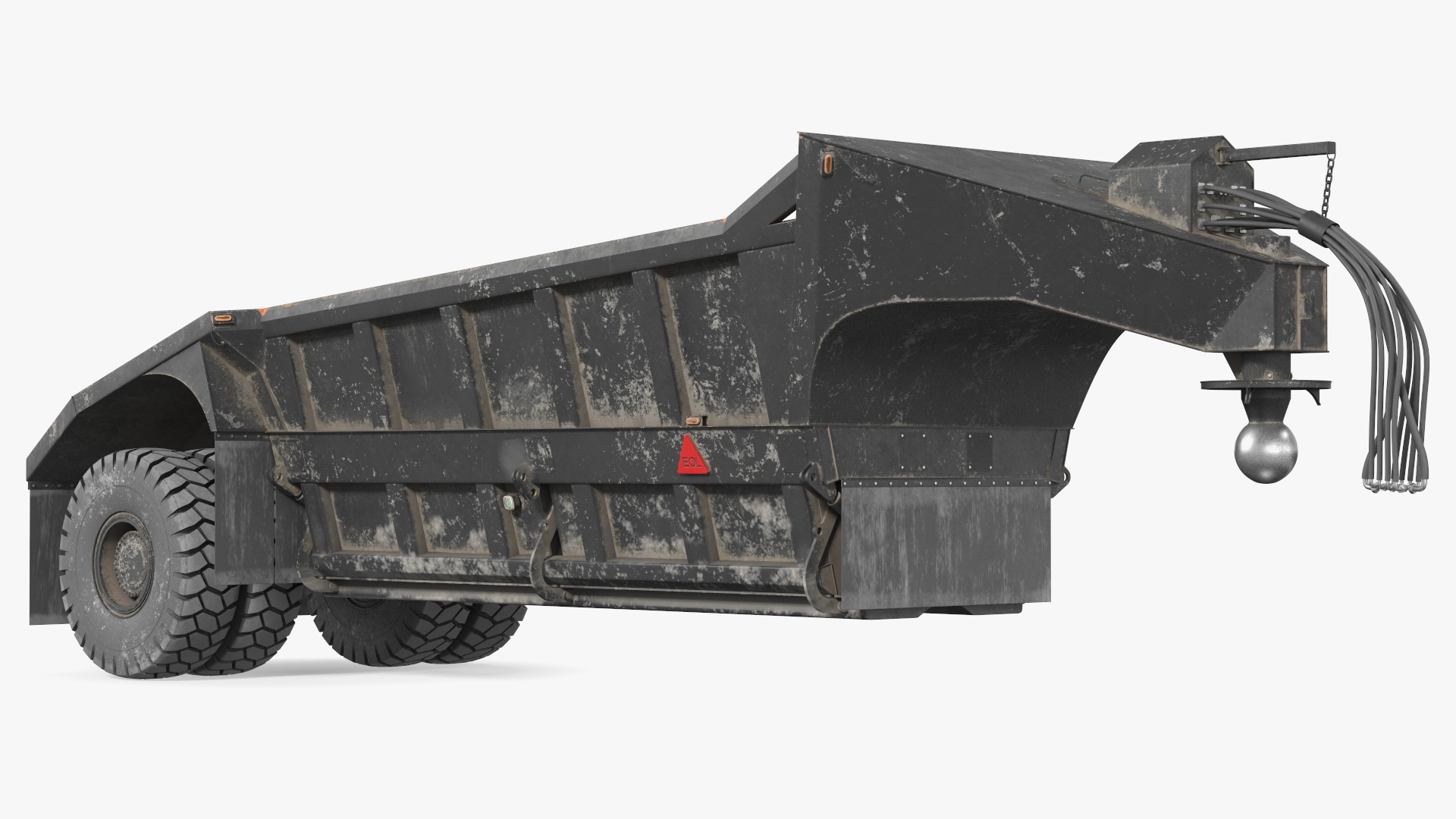 3D model Bottom Dump Trailer Dirty