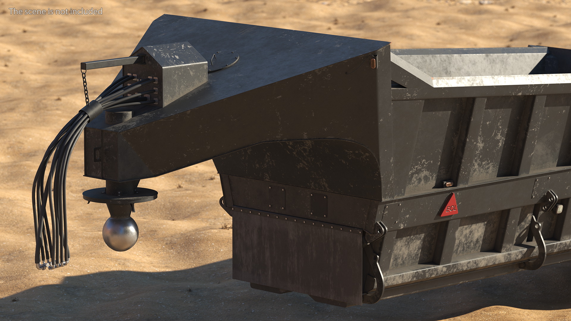 3D model Bottom Dump Trailer Dirty