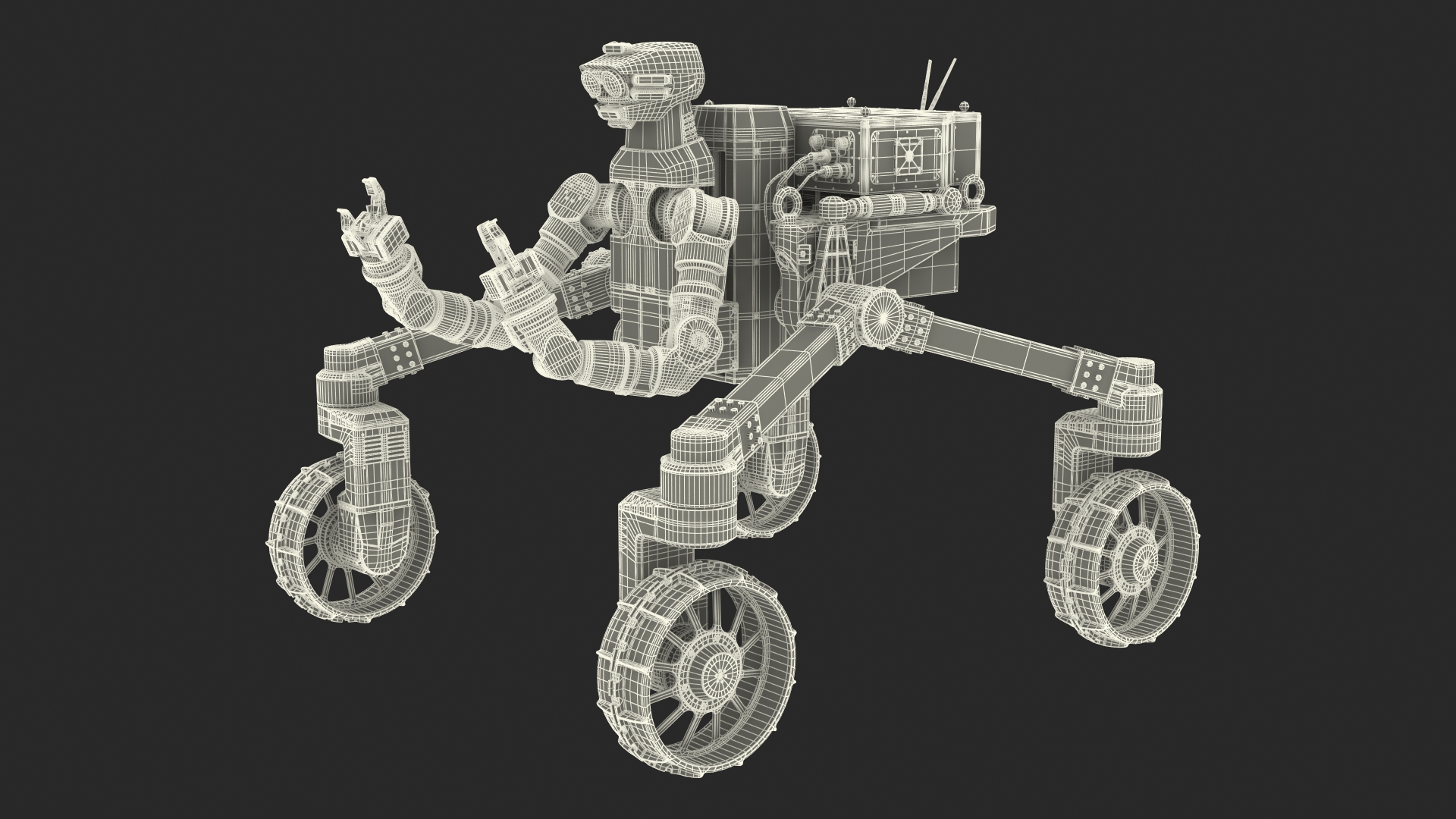 3D model GITAI R1 Lunar Robotic Rover Working Position