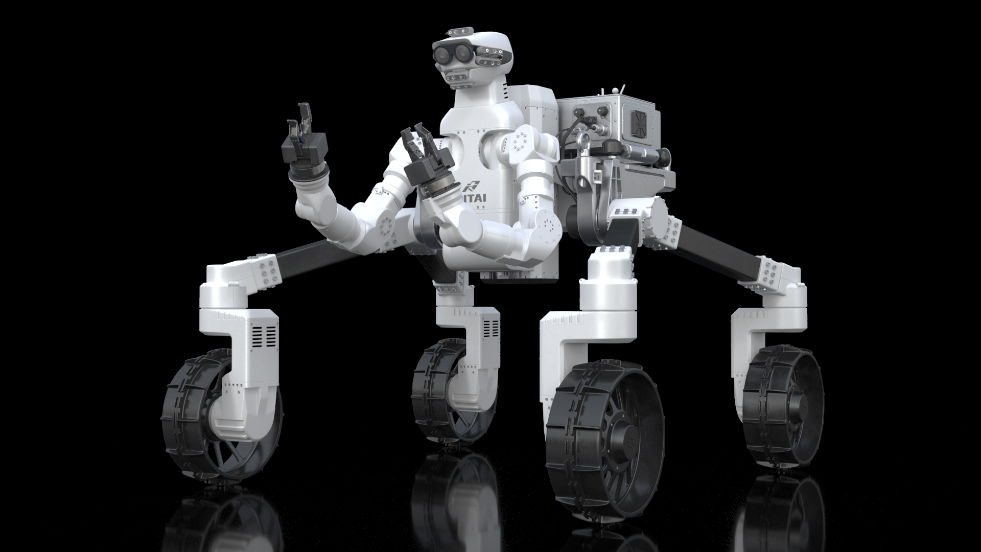 3D model GITAI R1 Lunar Robotic Rover Working Position