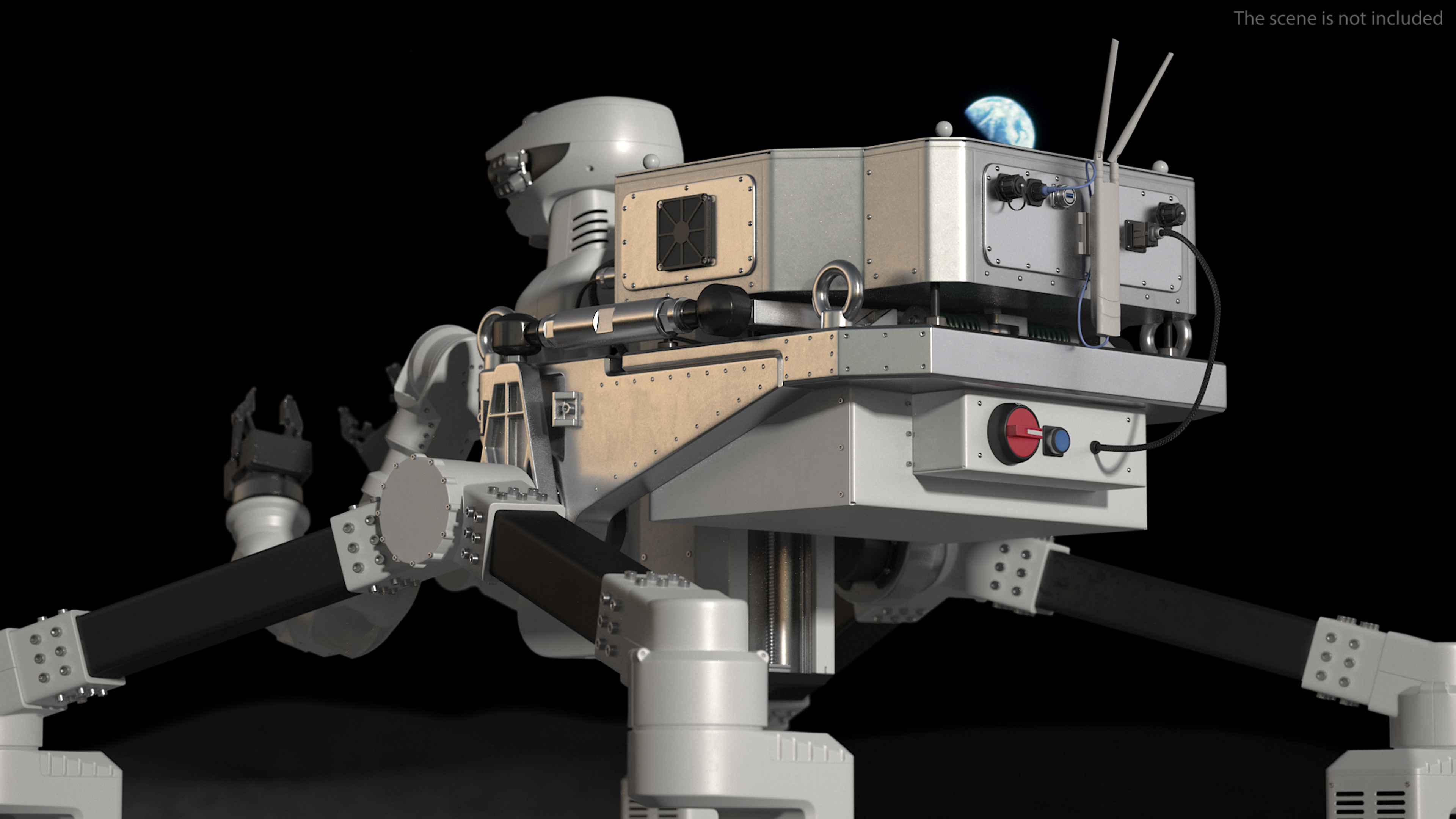 3D model GITAI R1 Lunar Robotic Rover Working Position