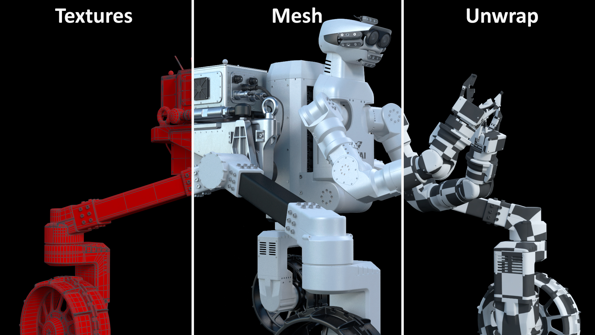 3D model GITAI R1 Lunar Robotic Rover Working Position