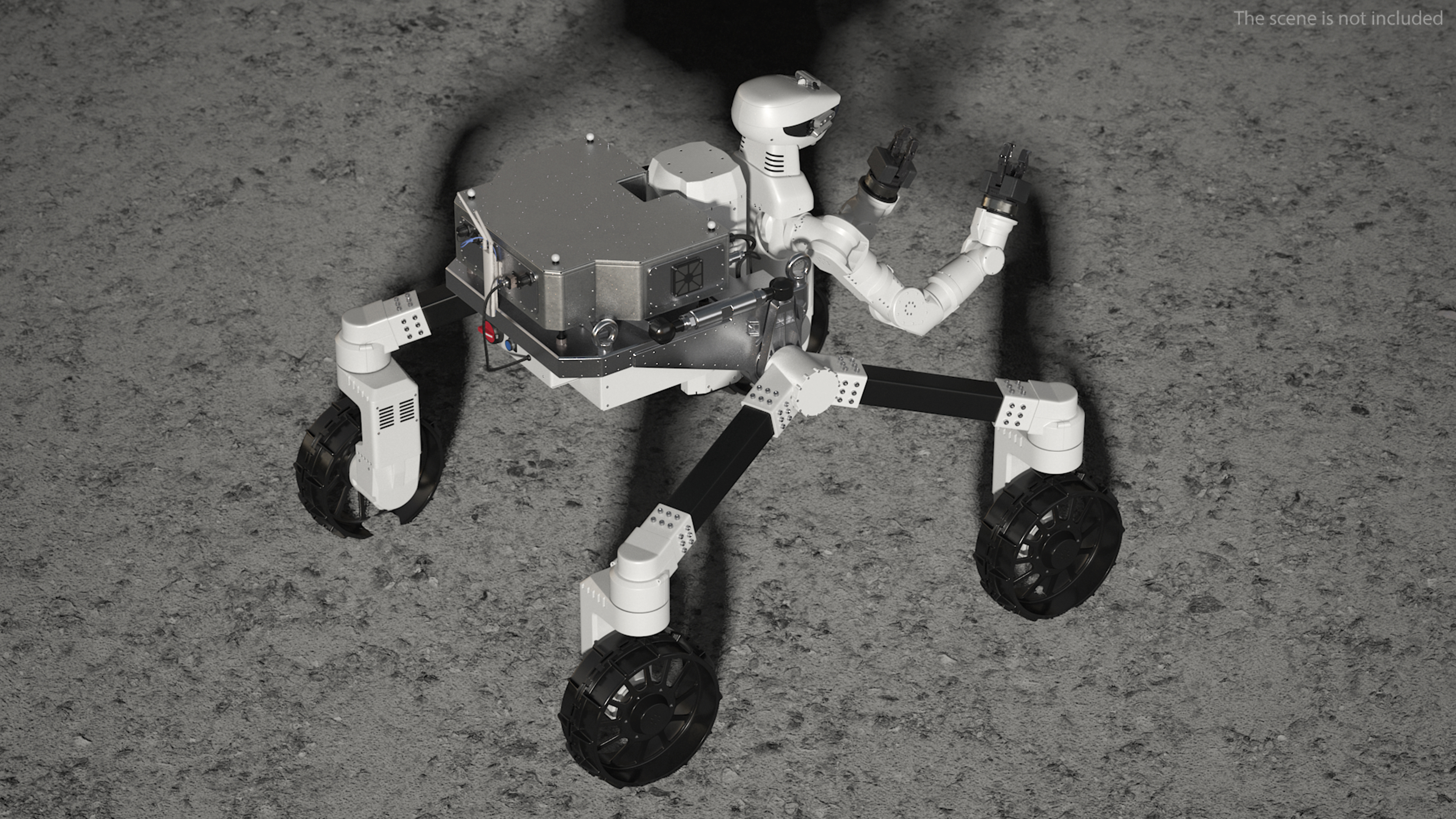 3D model GITAI R1 Lunar Robotic Rover Working Position