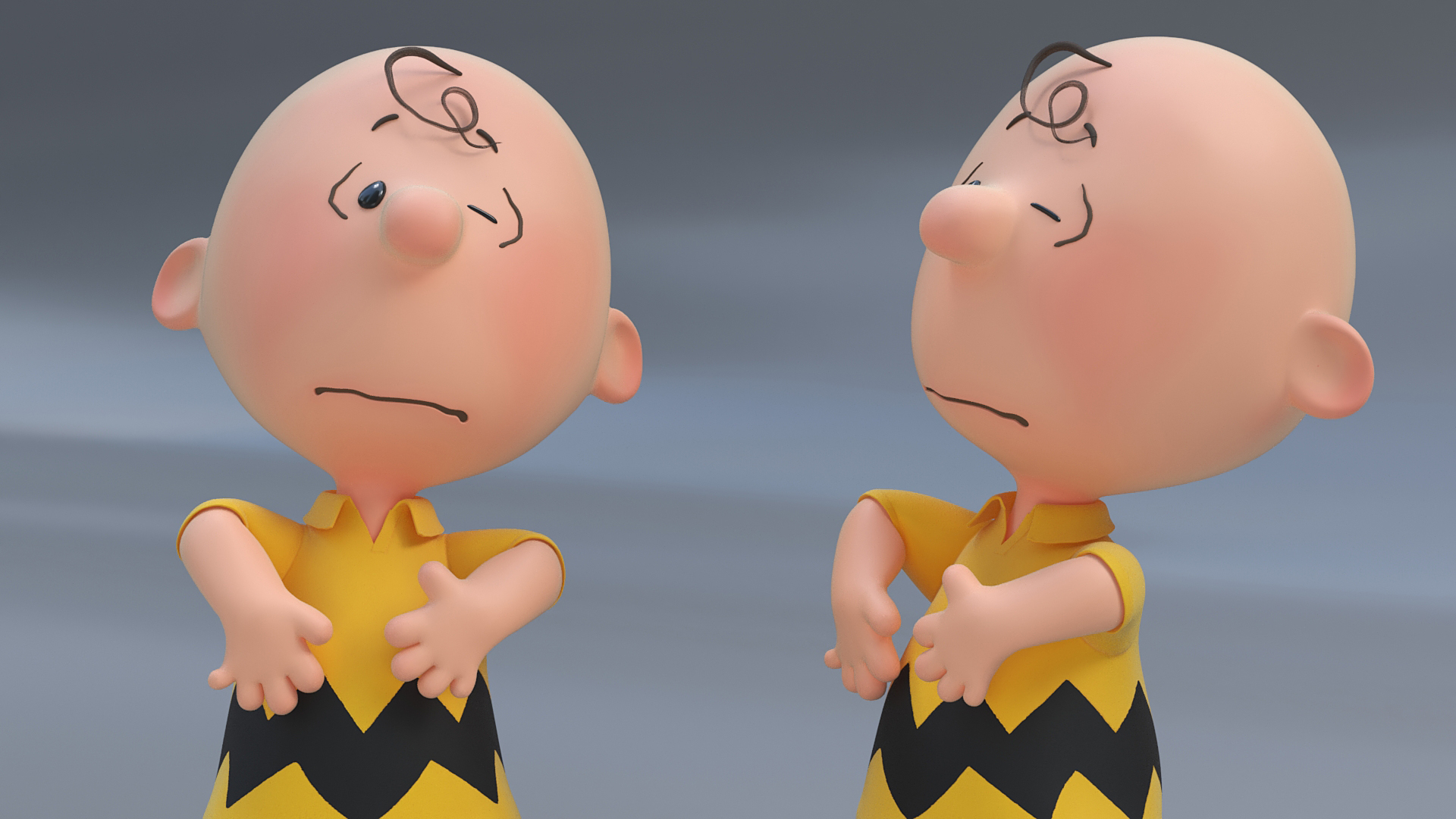 3D Charlie Brown Pain Pose model