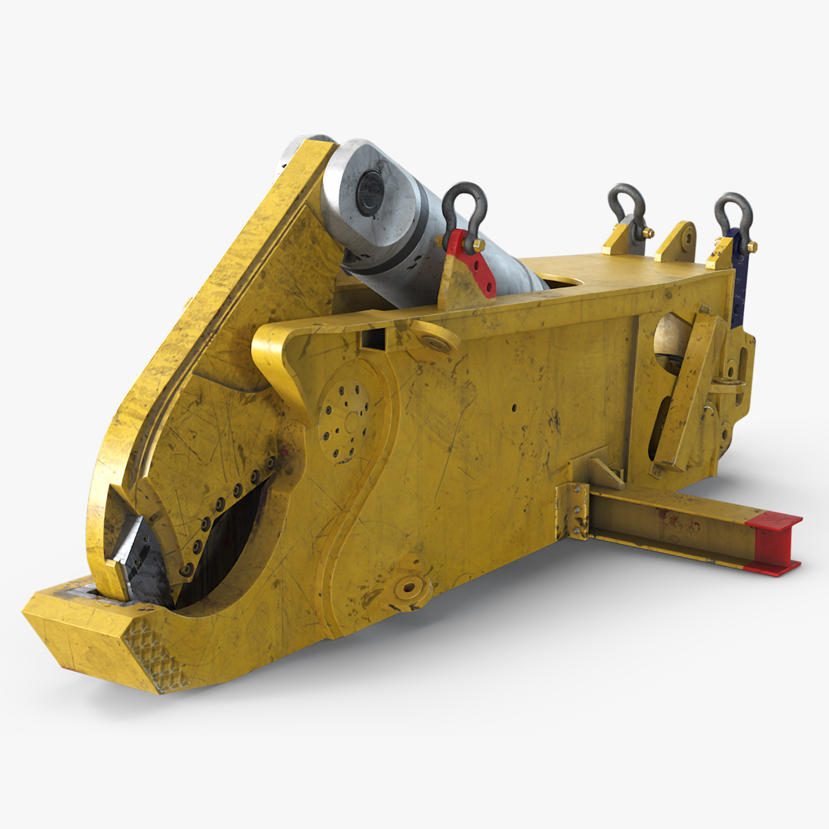 Underwater Hydraulic Shear Cutter Used Rigged for Cinema 4D 3D model