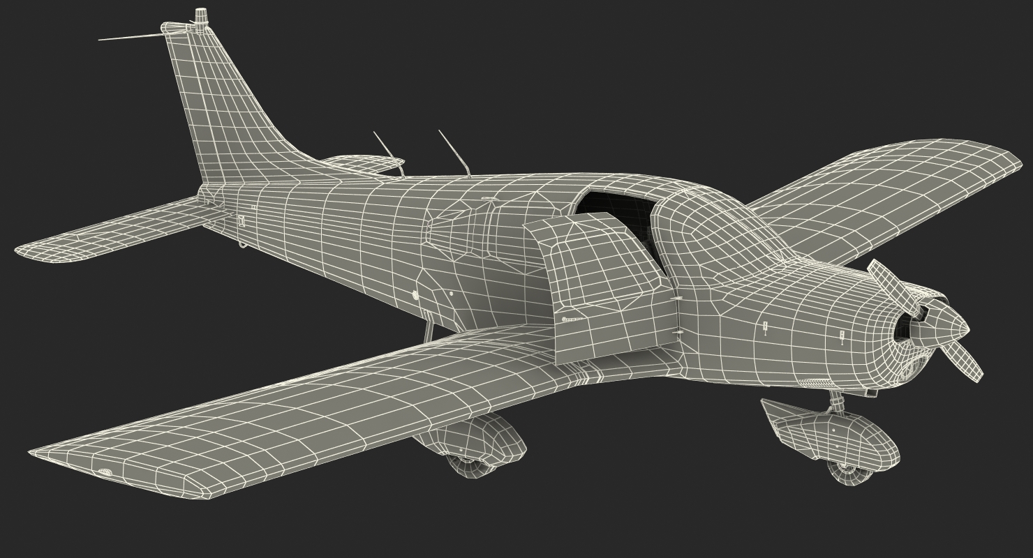 Light Aircraft Piper PA 28 161 Warrior III 3D