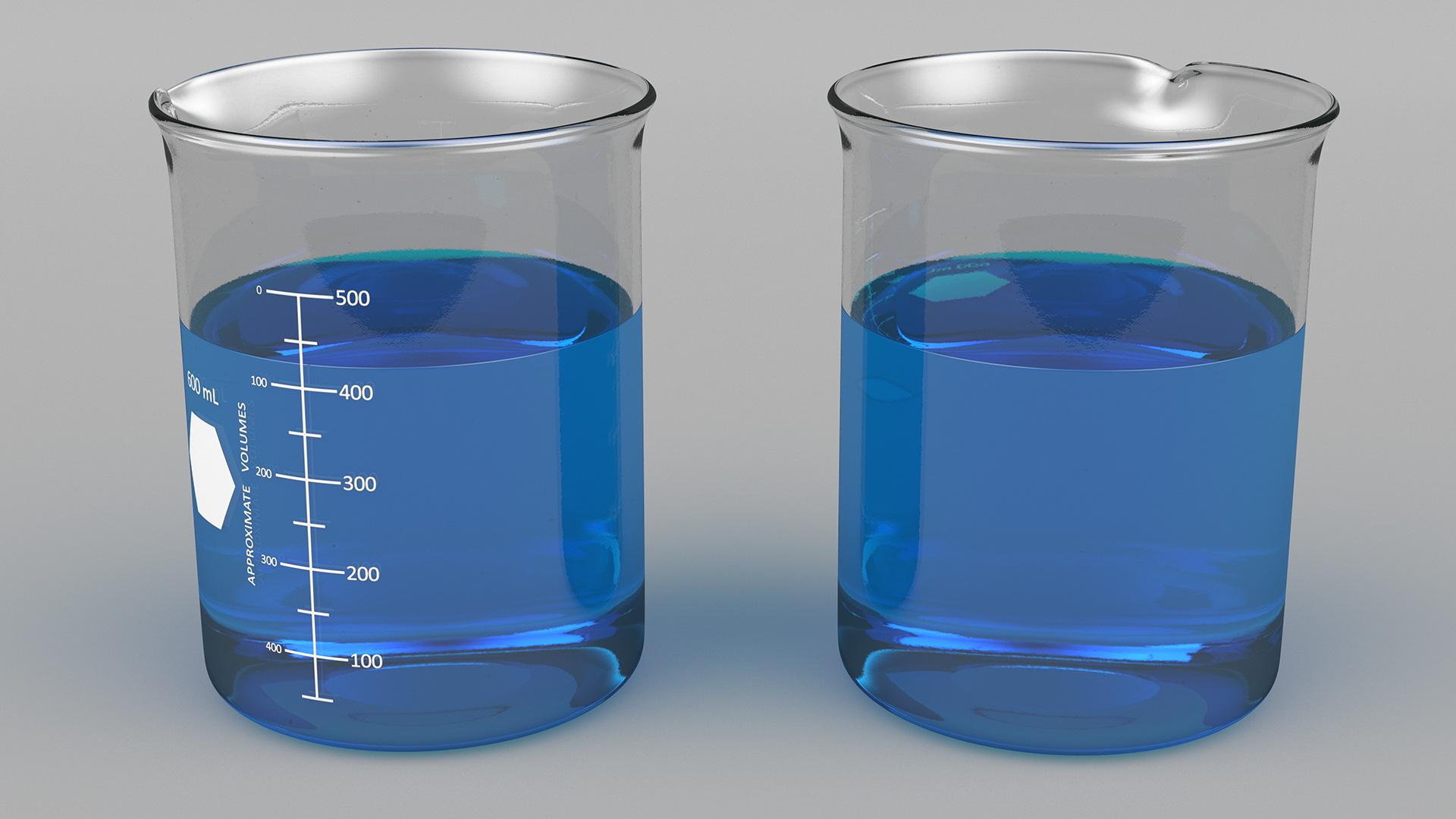 Glass Beaker 600 mL 3D model