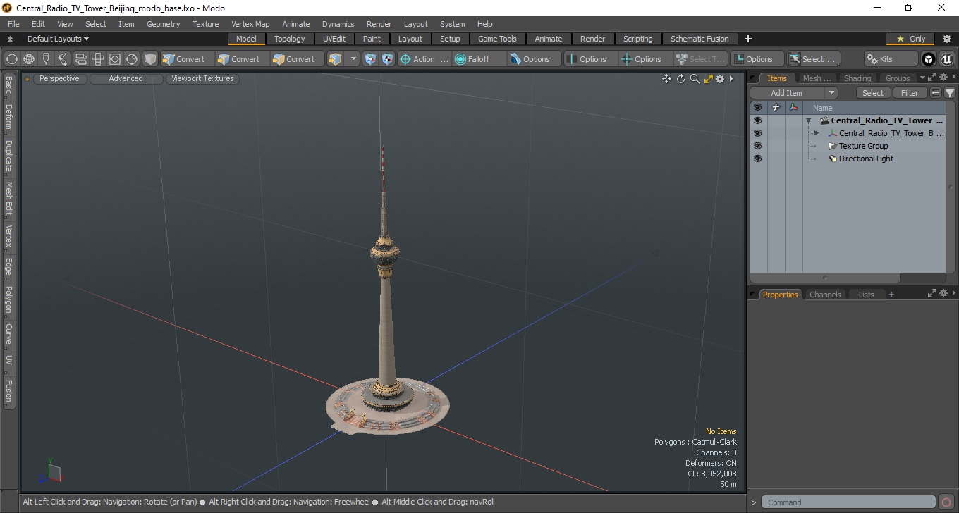 3D model Central Radio TV Tower Beijing