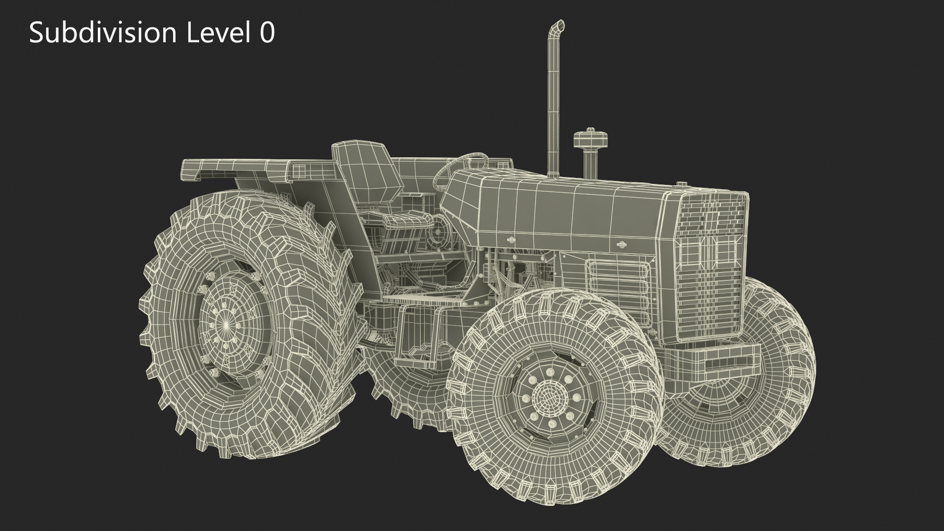 Farm Tractor Rigged 3D model