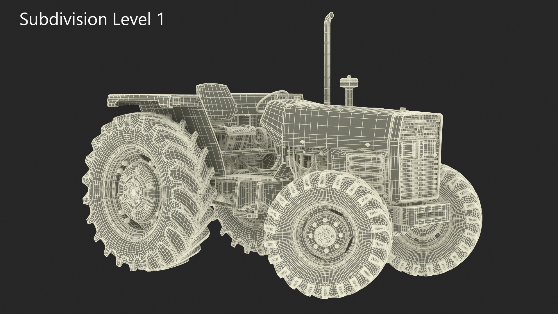 Farm Tractor Rigged 3D model