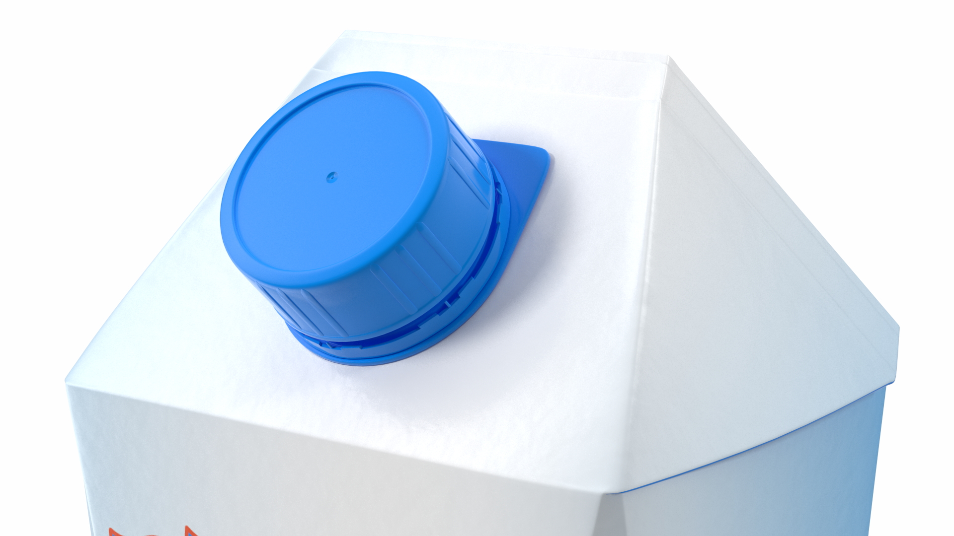 Drink Carton Pack with Screw Cap Mockup Blue 3D model