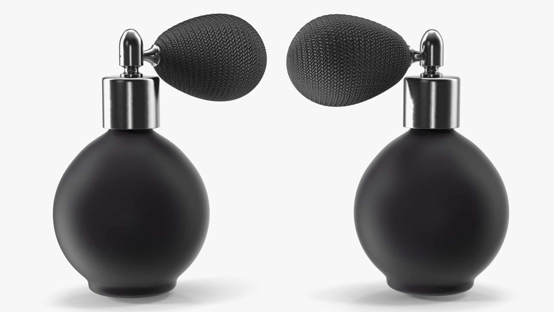 Black Matte Perfume Bottle with Silver Cap 3D