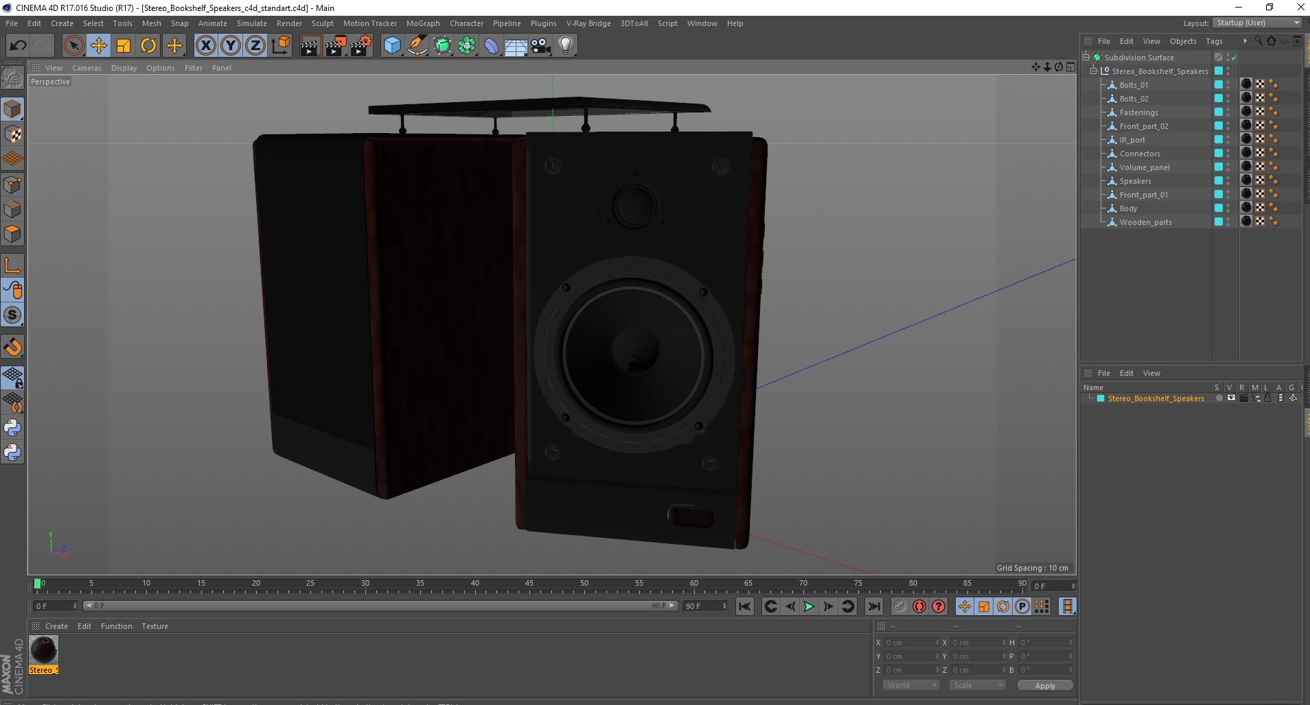 3D model Stereo Bookshelf Speakers