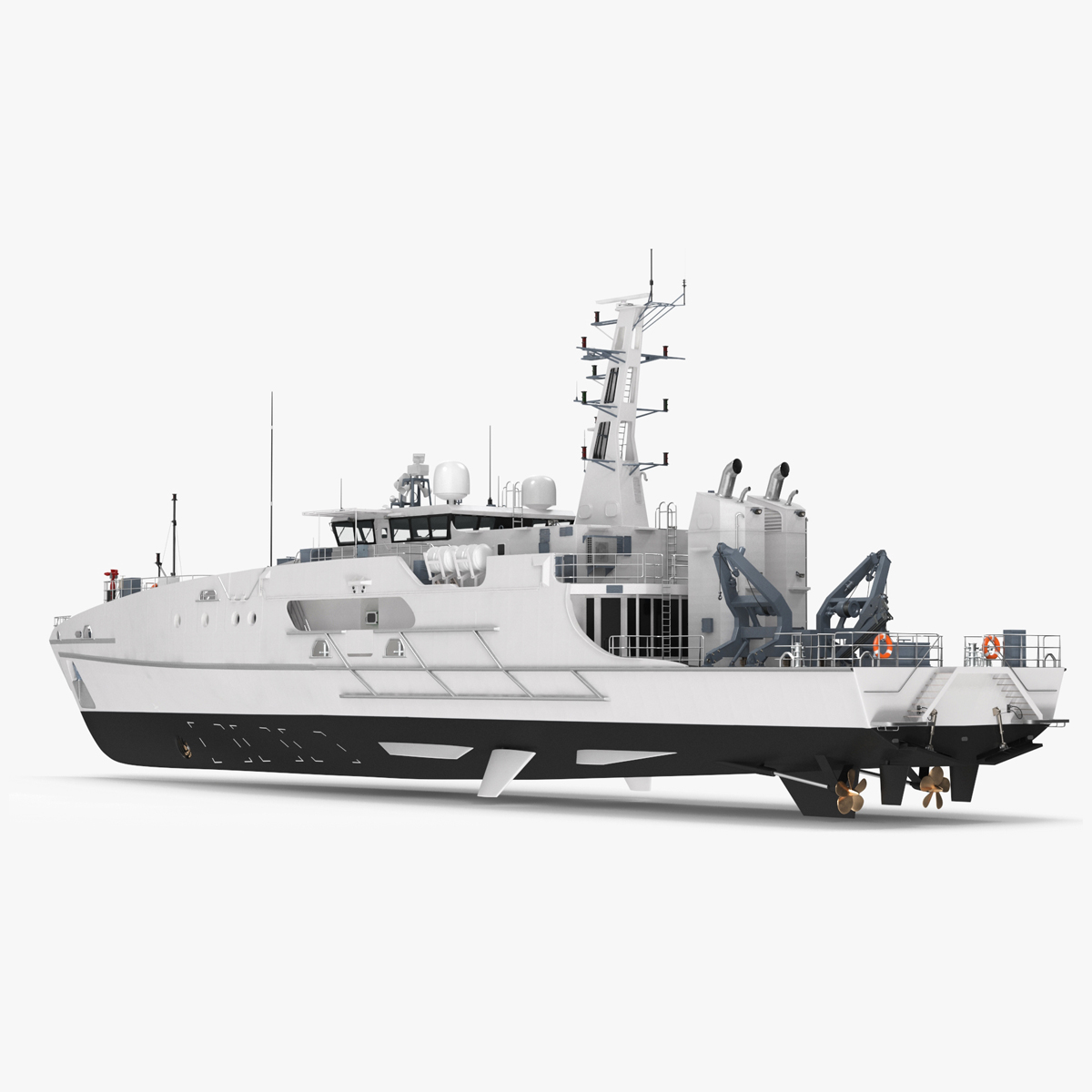 3D Cape Class Patrol Boat Rigged for Maya model