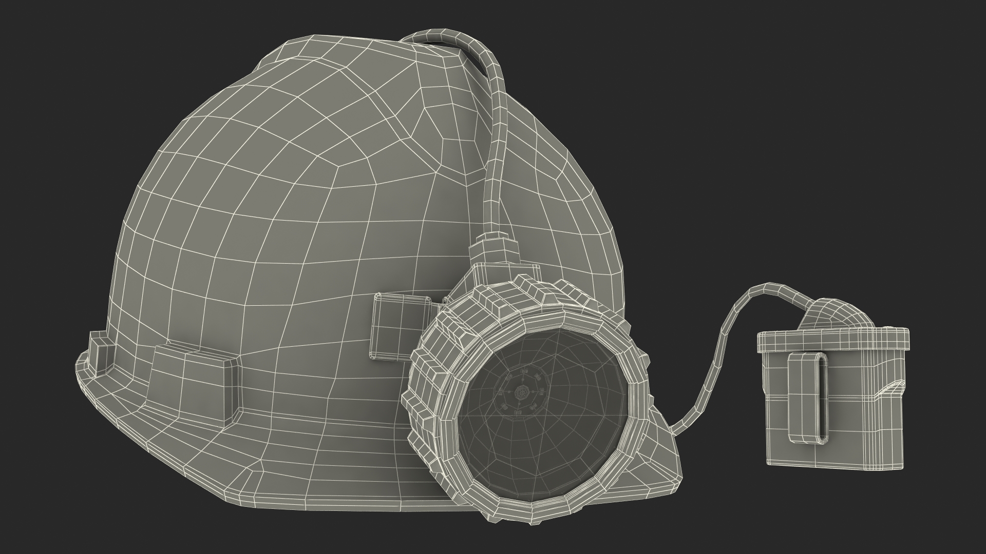 3D Miner Helmet with Lamp Dirty model