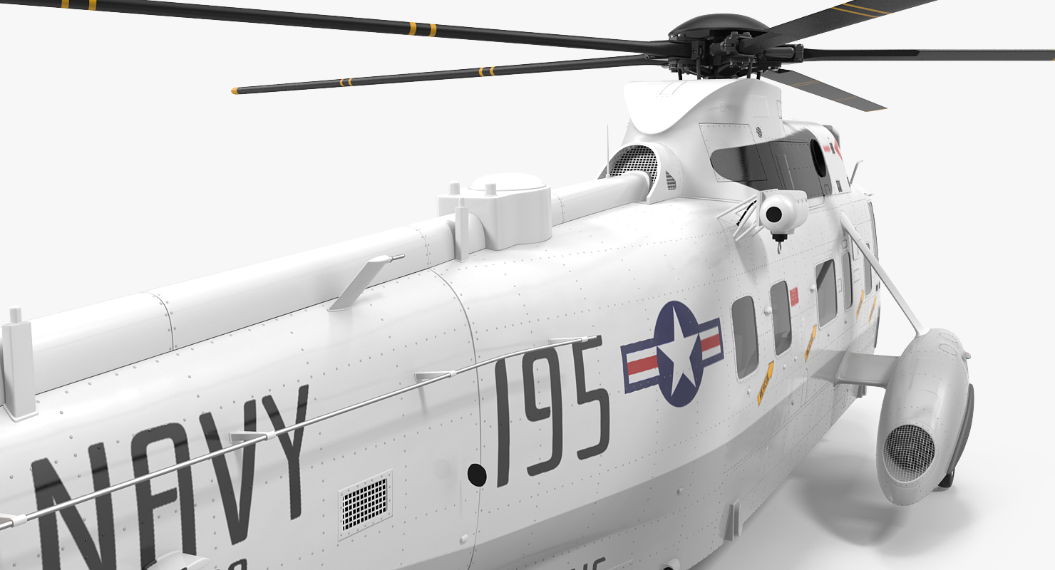 Sikorsky SH 3H Sea King USA Navy Rigged 3D model