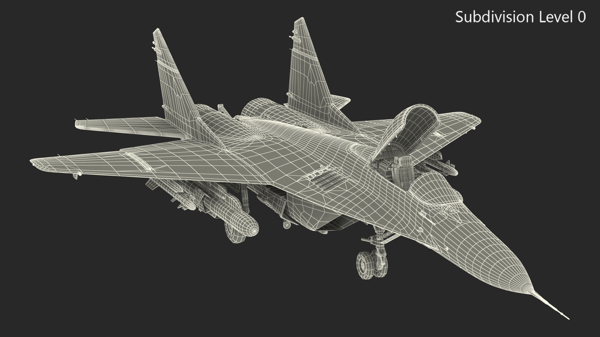 3D model MiG 29KR Fulcrum D Russian Navy with Armament