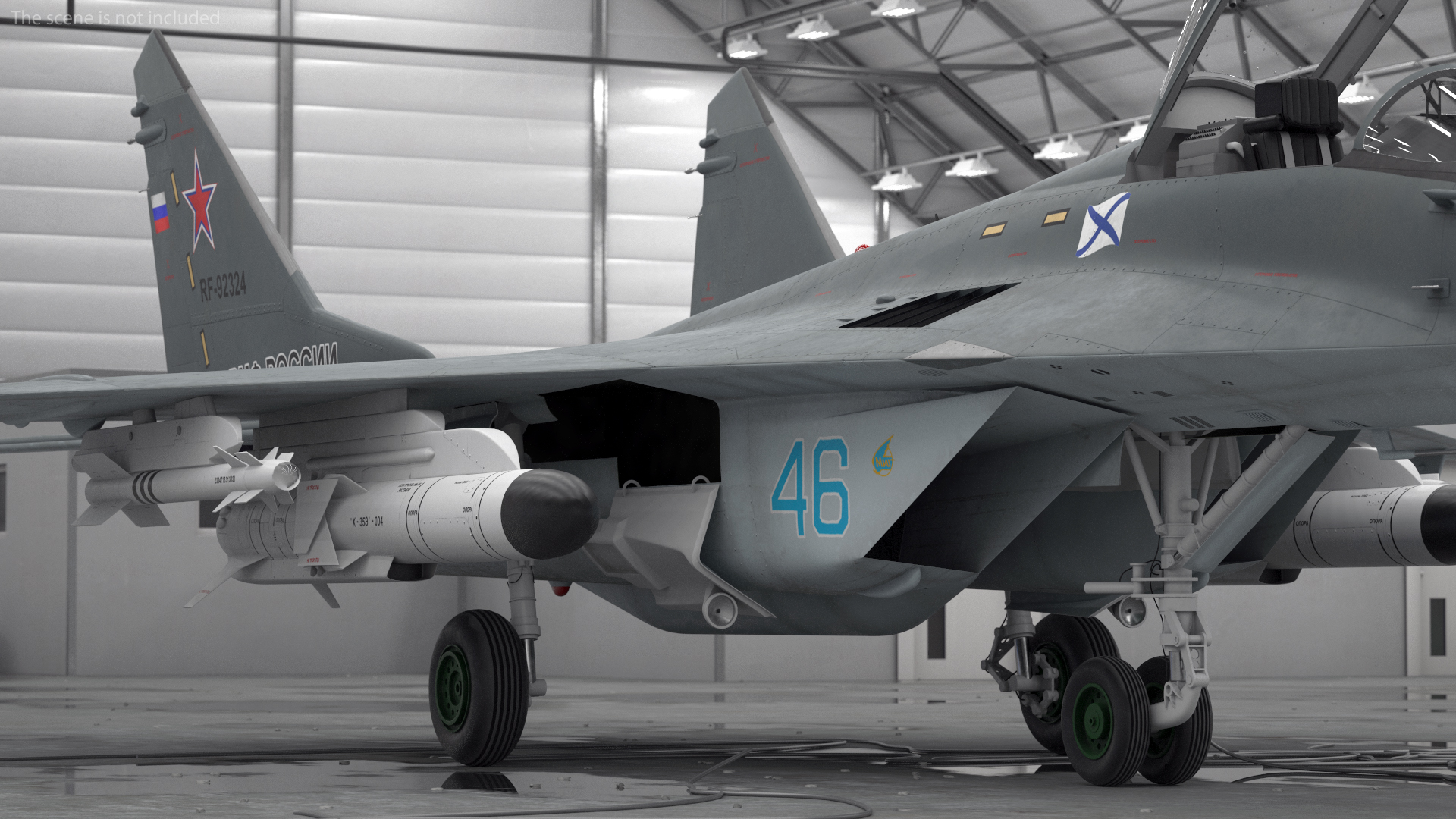 3D model MiG 29KR Fulcrum D Russian Navy with Armament