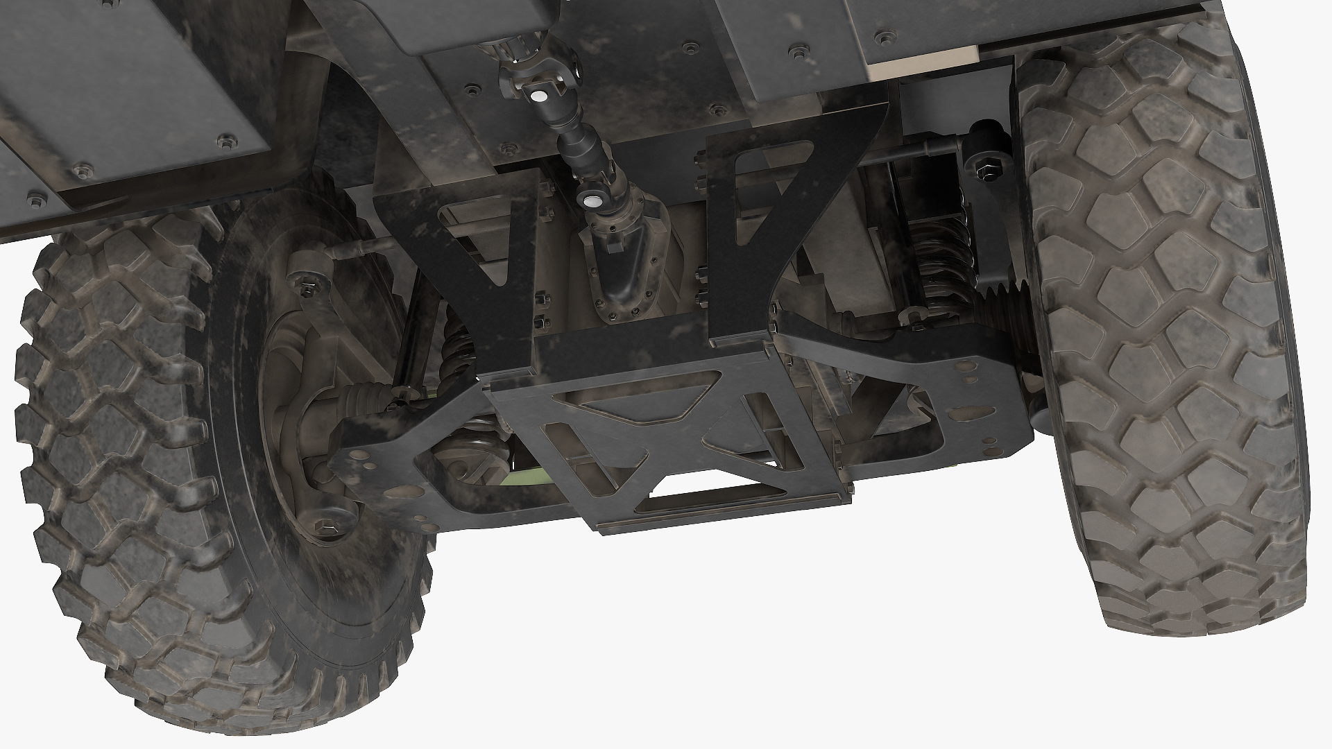 Military Medium Cargo Truck 6x6 Dusty 3D