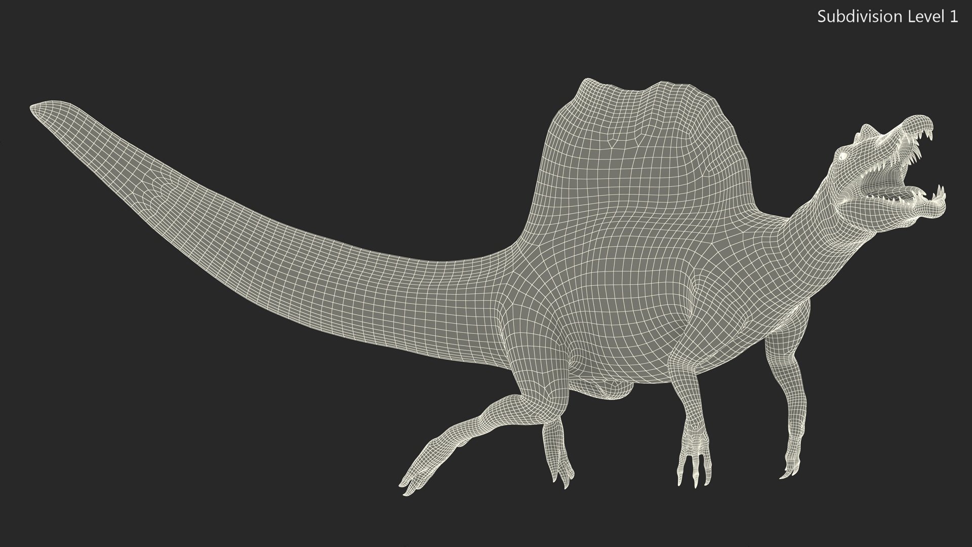 3D model Spinosaurus Swimming Pose