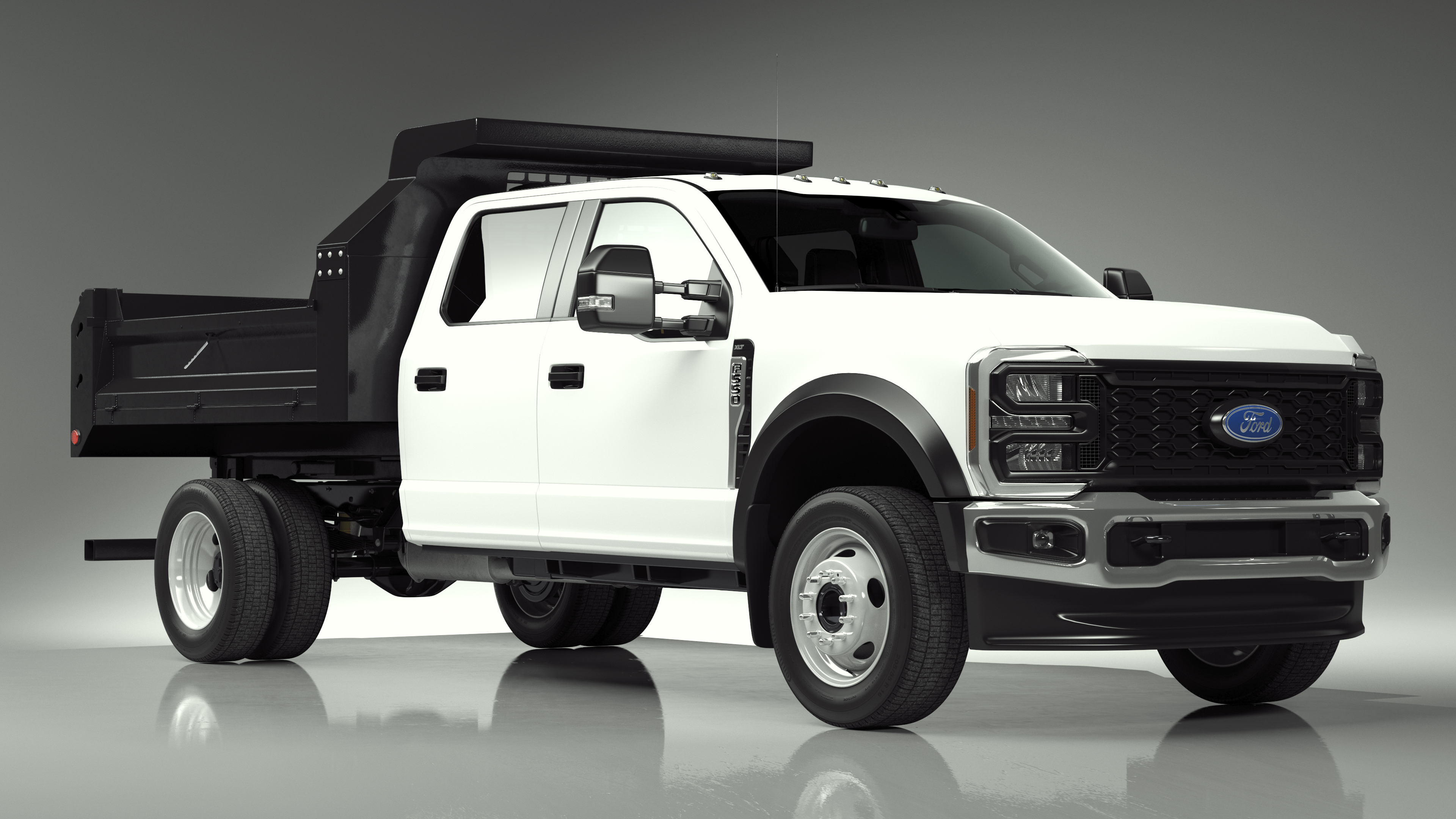 3D Ford F550 Super Duty Black Dump 2023