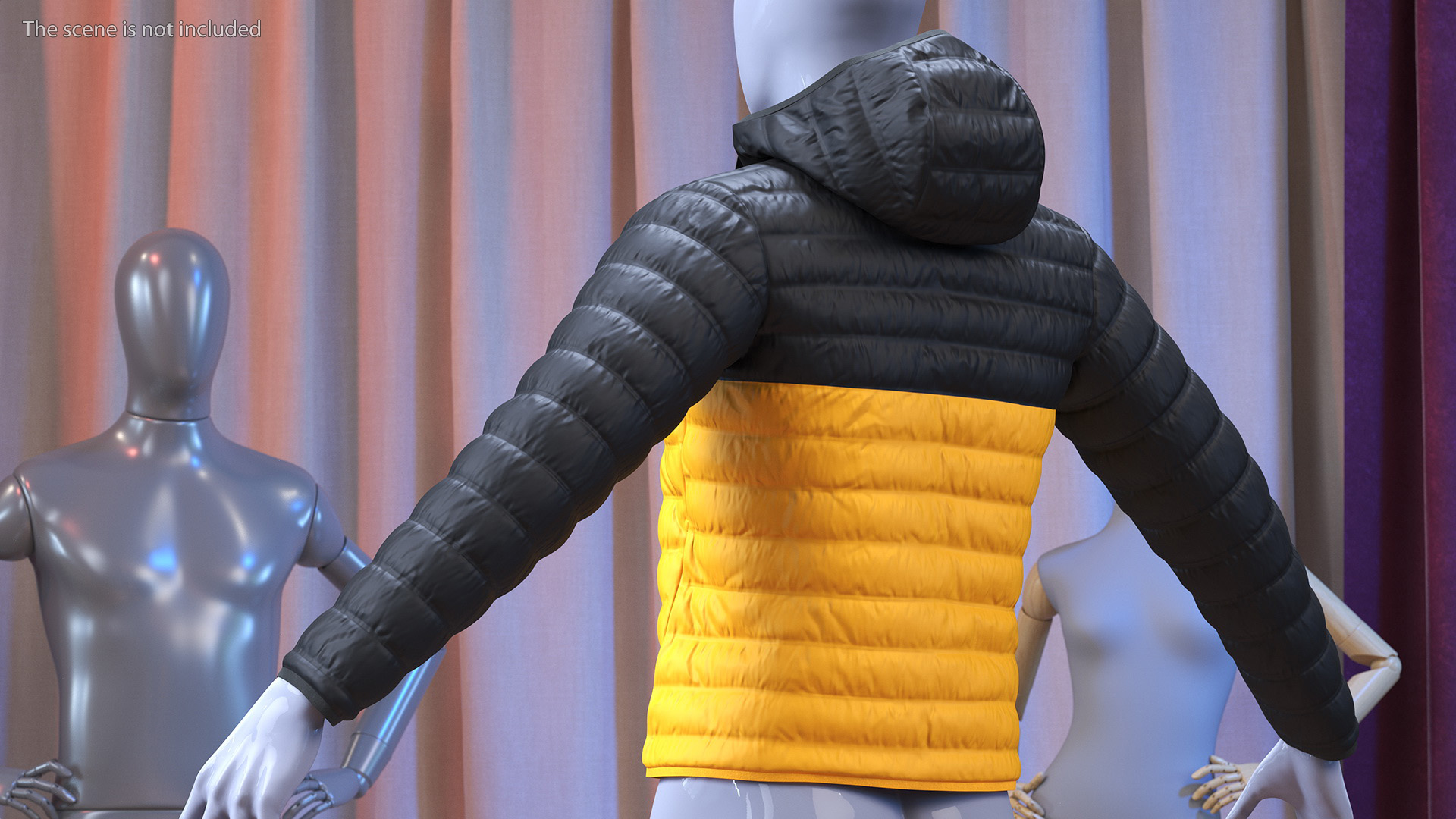 Yellow Columbia Jacket 3D