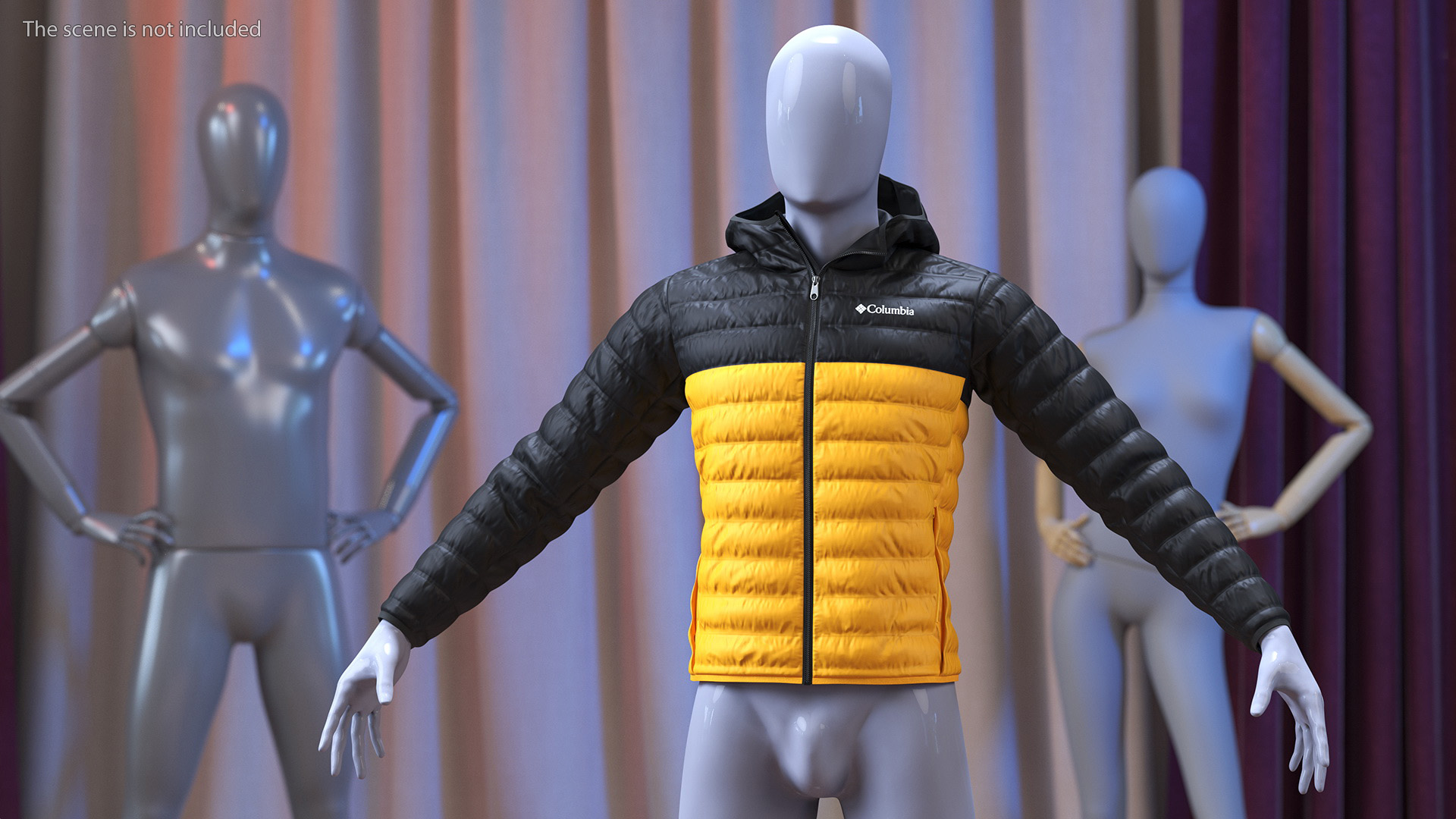 Yellow Columbia Jacket 3D