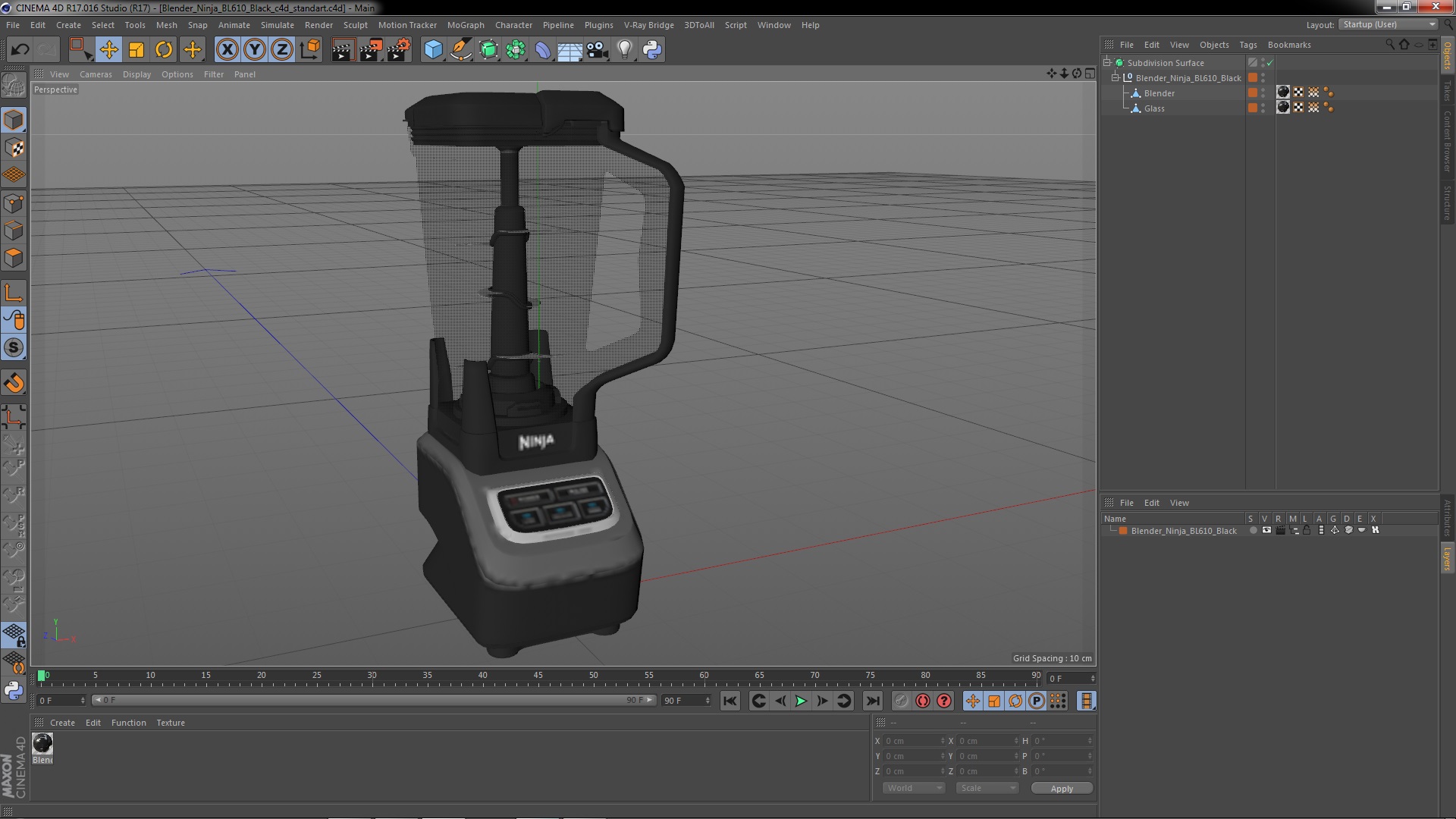 3D model Blender Ninja BL610 Black