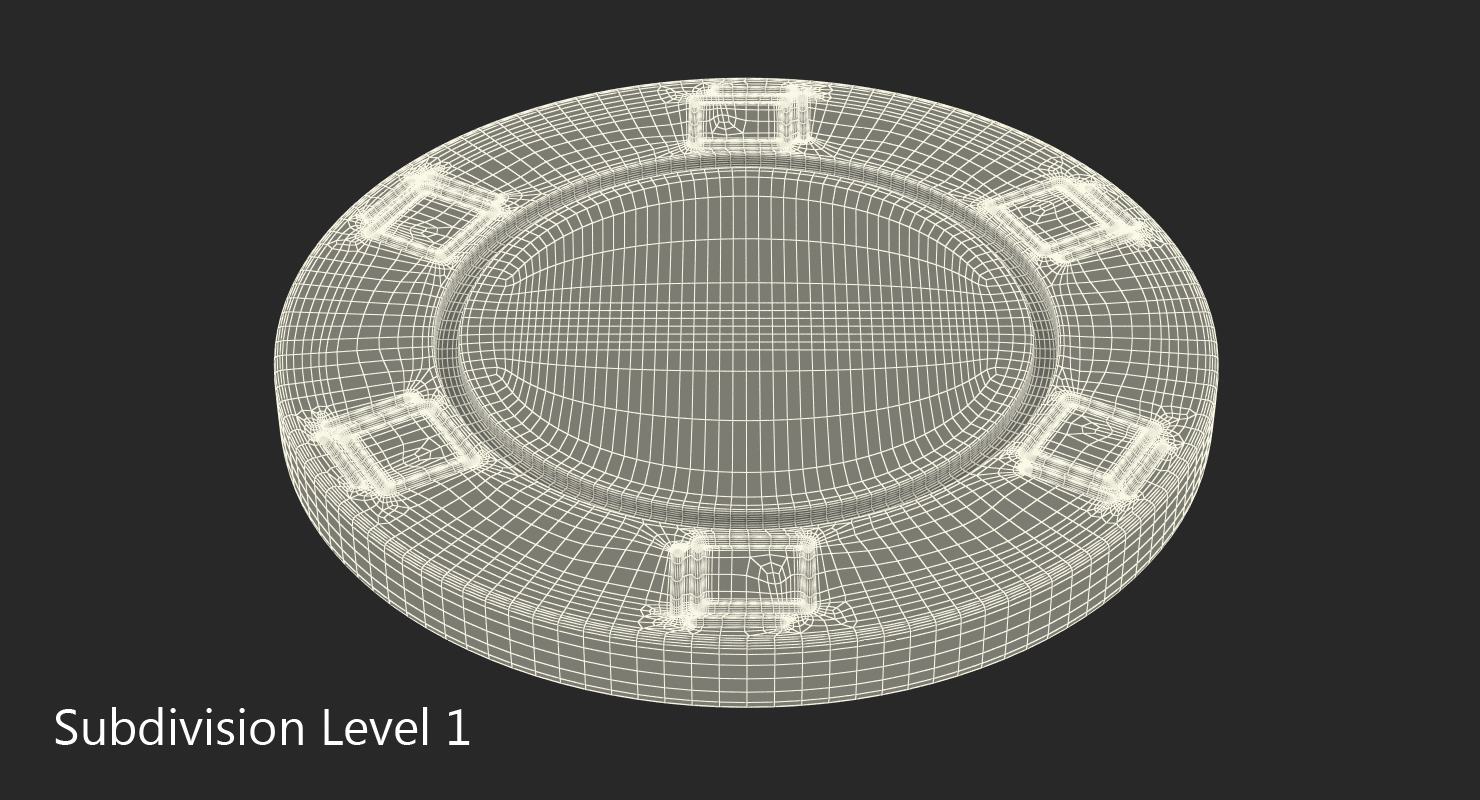 3D Blank Poker Chip