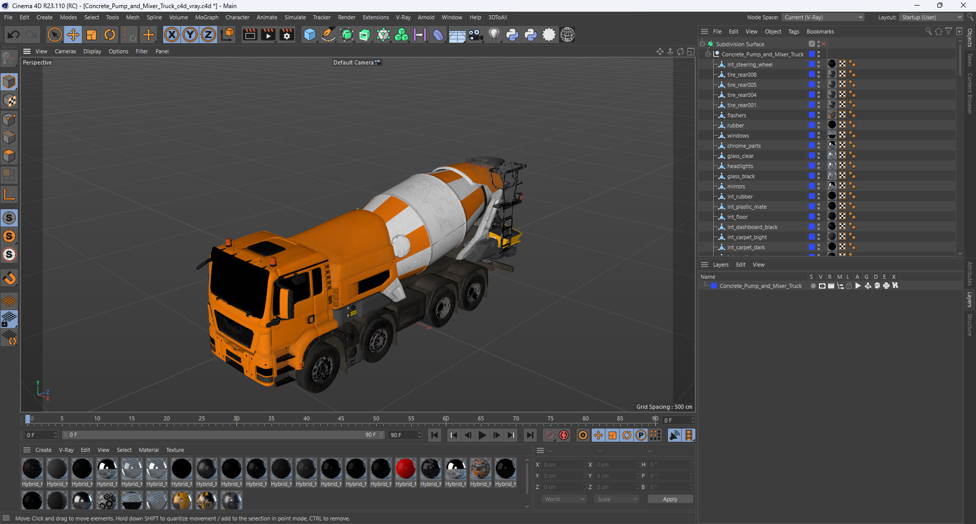 Concrete Pump and Mixer Truck 3D model