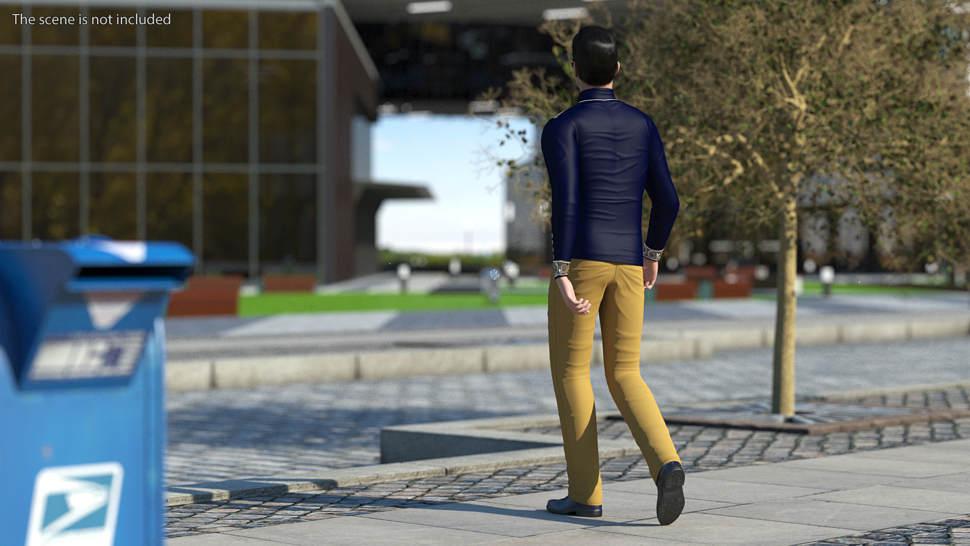 3D model Asian Man Fashionable Style Walking Pose