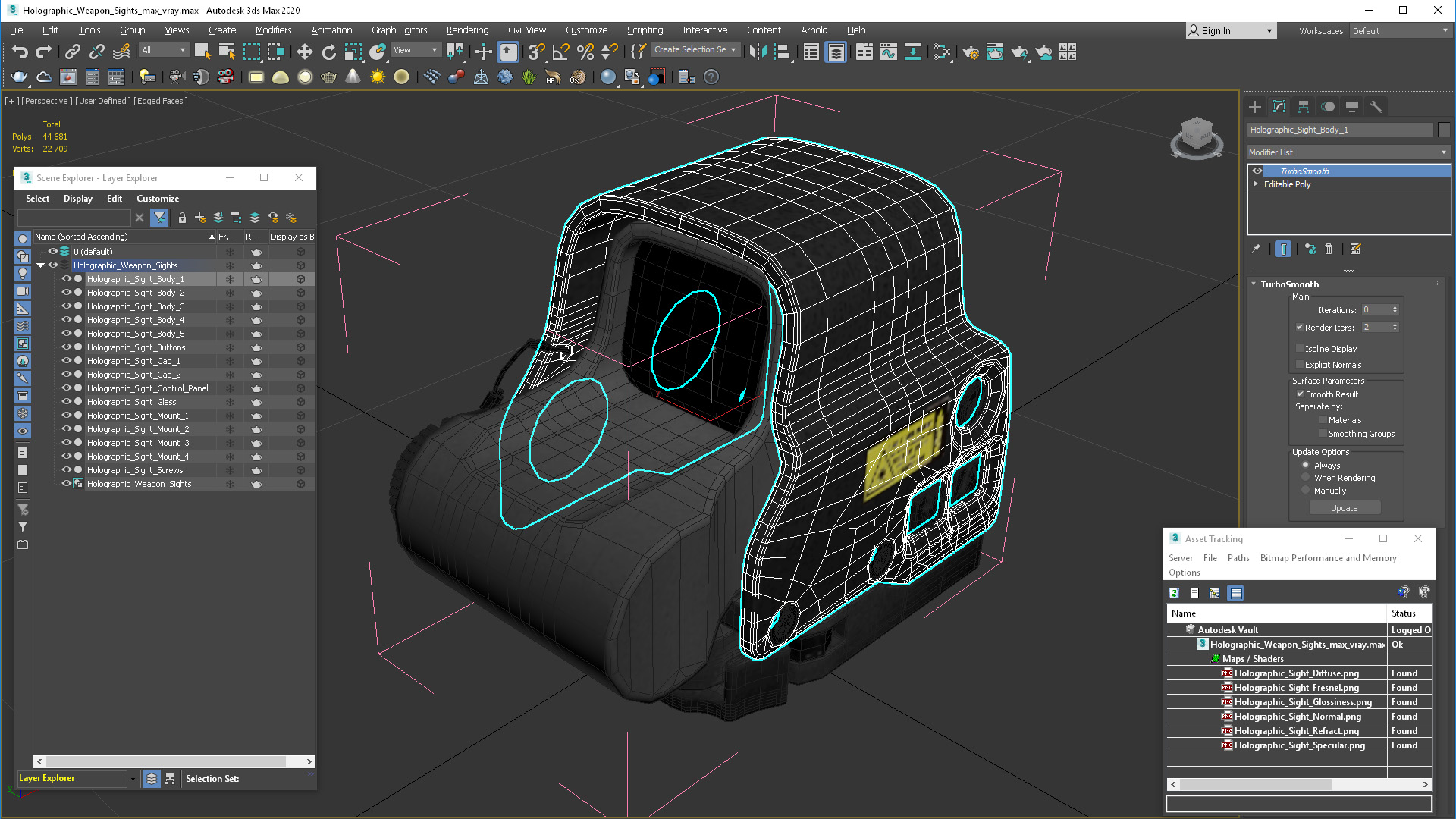 3D model Holographic Weapon Sights