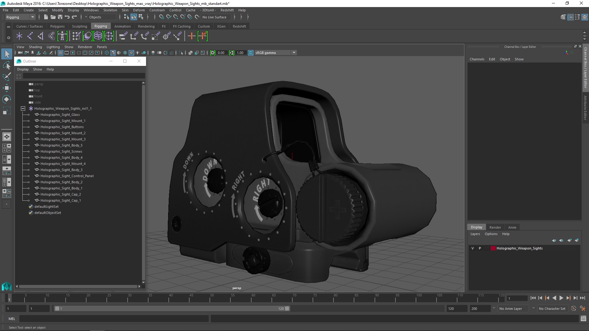 3D model Holographic Weapon Sights