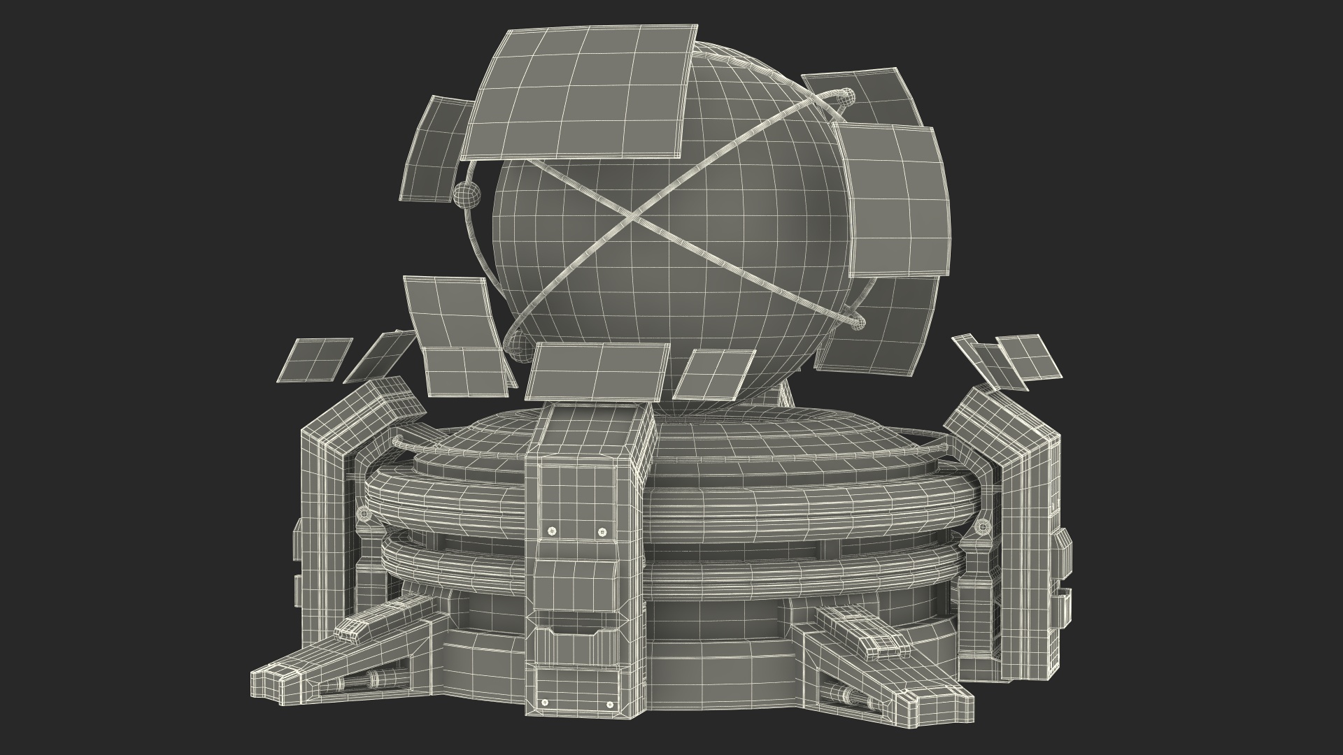 3D Futuristic Hologram Control Panel model