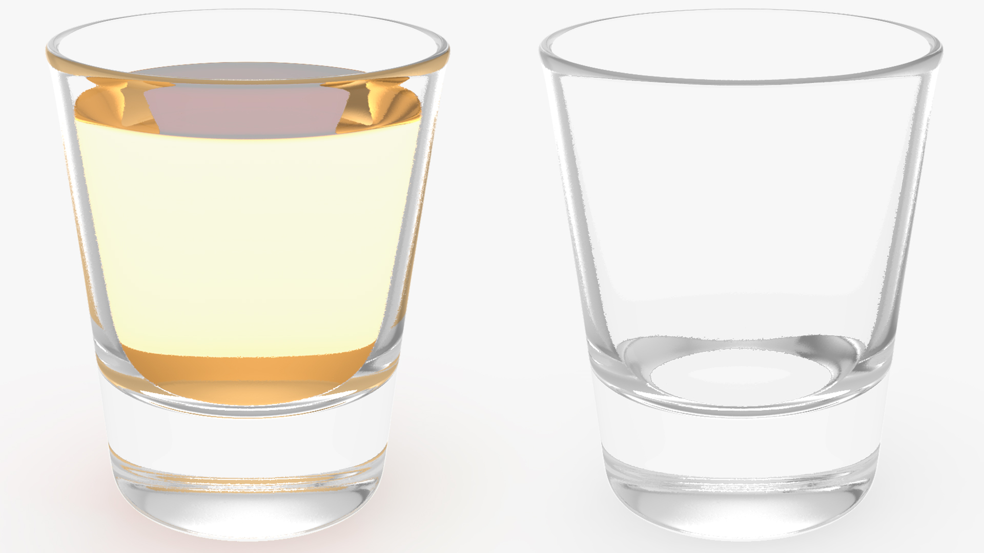 3D Shot Glass of Tequila