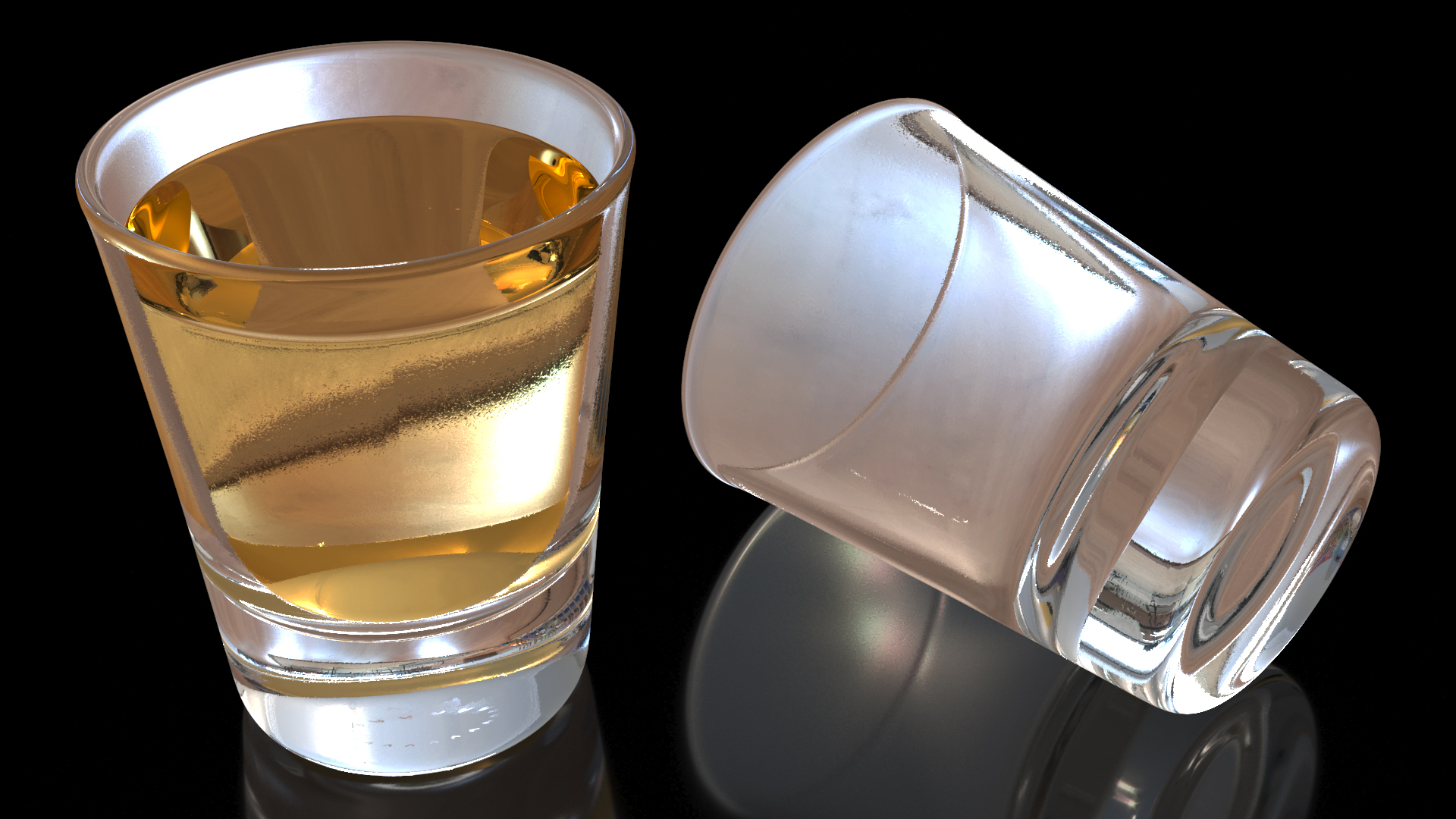 3D Shot Glass of Tequila